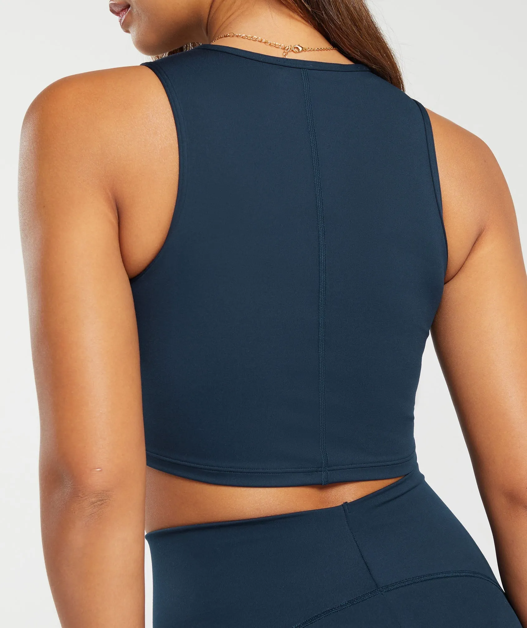 Gymshark Everyday Contour Racer Tank - Navy sold by Gymshark product image thumbnail 5