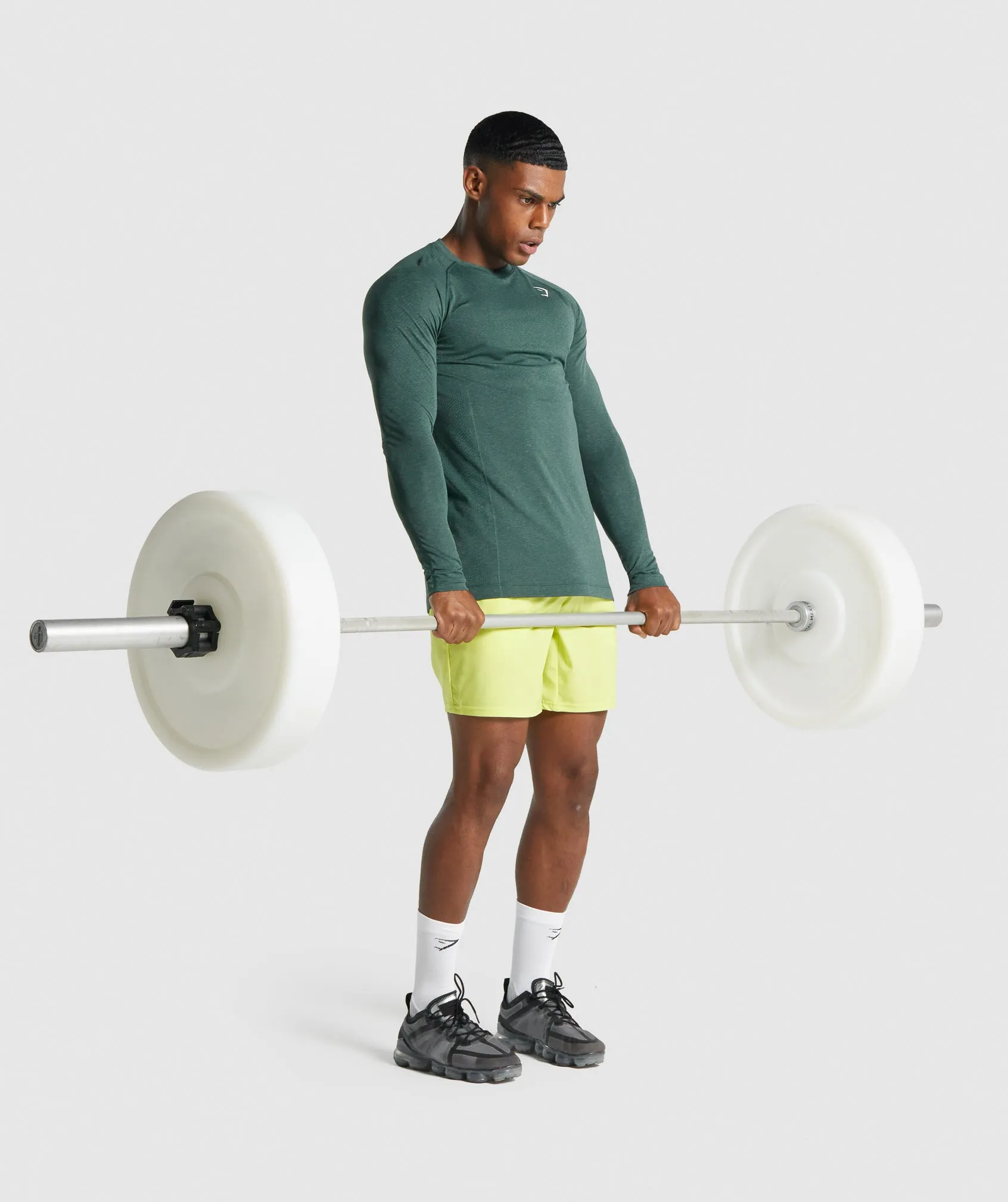 Gymshark Vital Light Seamless Long Sleeve T-Shirt - Dark Green Marl sold by Gymshark product image thumbnail 4