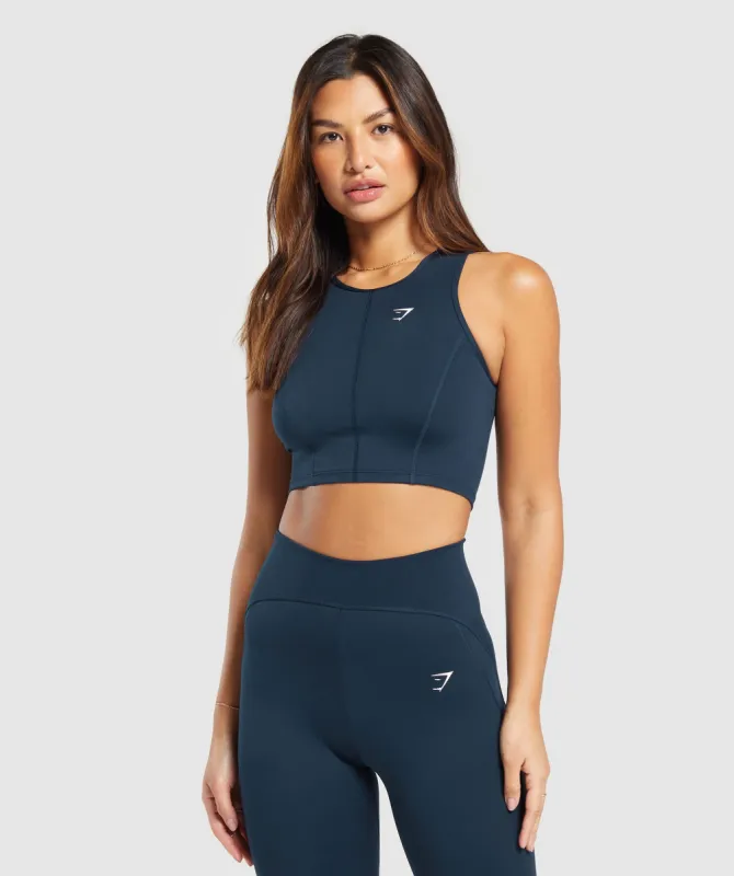 Gymshark Everyday Contour Racer Tank - Navy sold by Gymshark