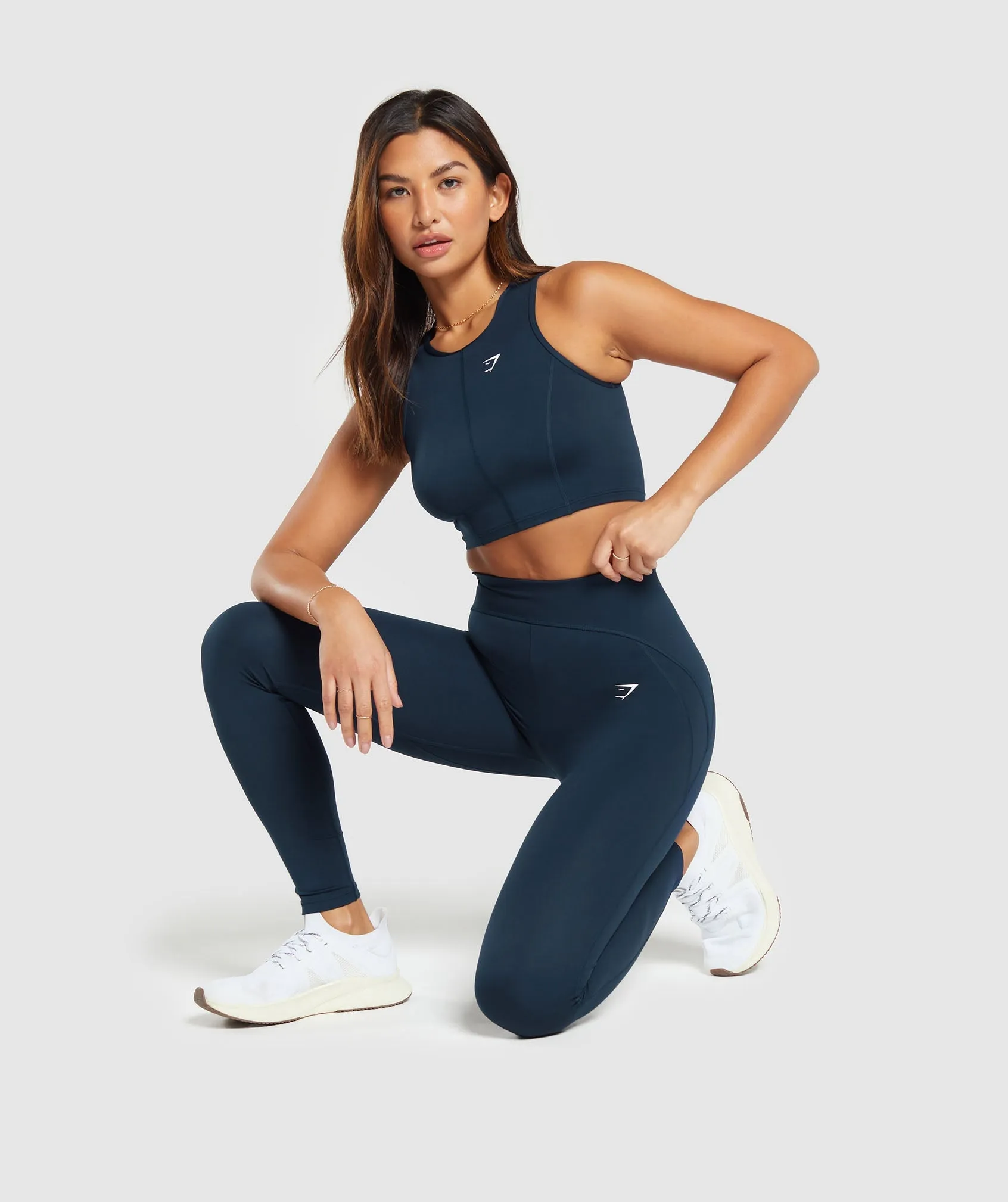 Gymshark Everyday Contour Racer Tank - Navy sold by Gymshark product image thumbnail 4