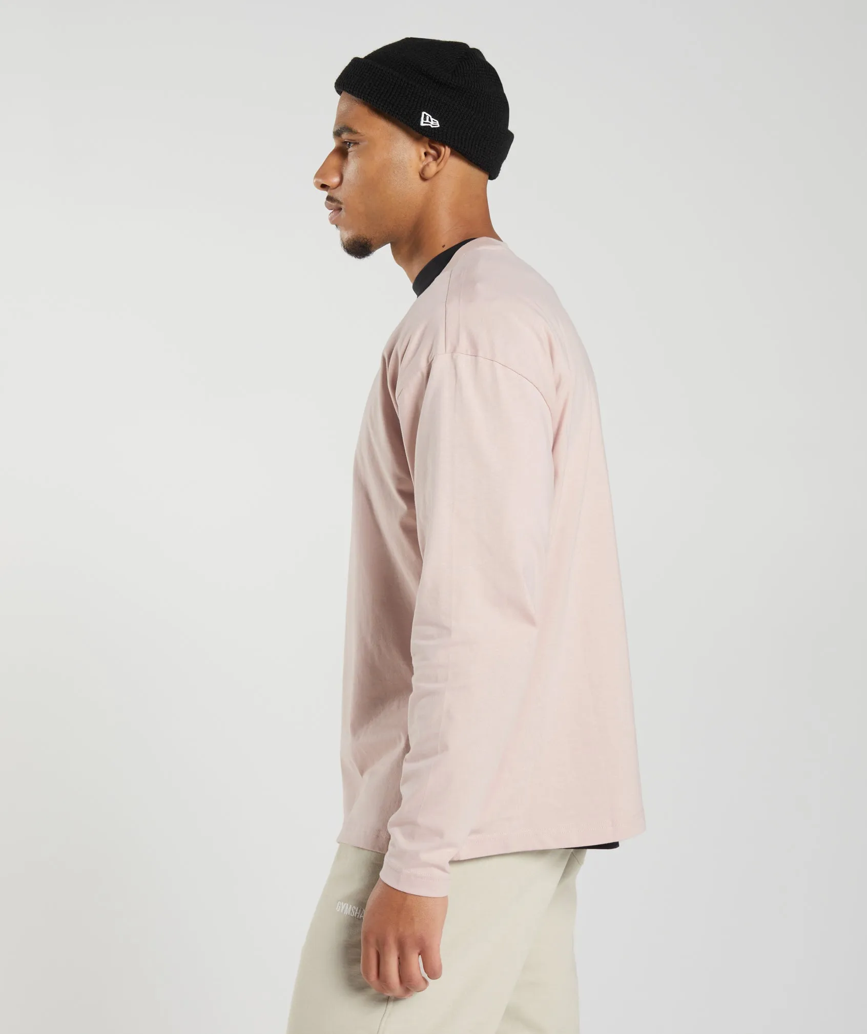 Gymshark Rest Day Sweats Long Sleeve T-Shirt - Dusty Taupe sold by Gymshark product image thumbnail 4