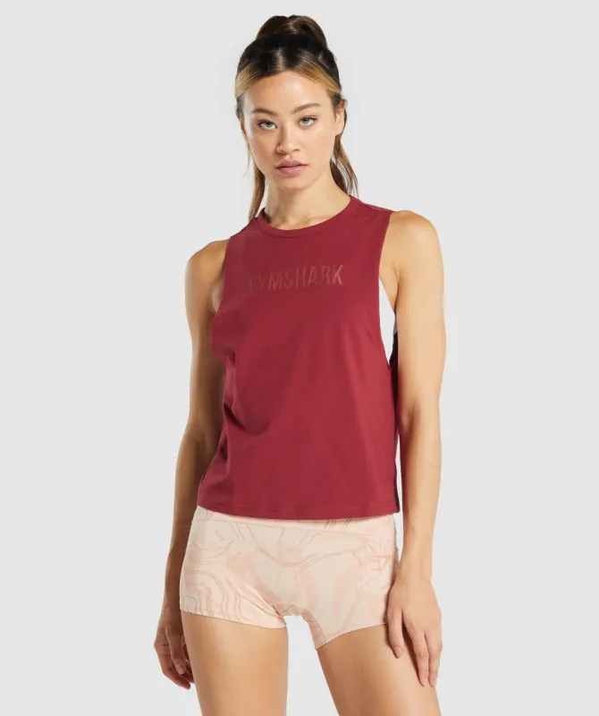 GS Power Tank - Burgundy sold by Gymshark