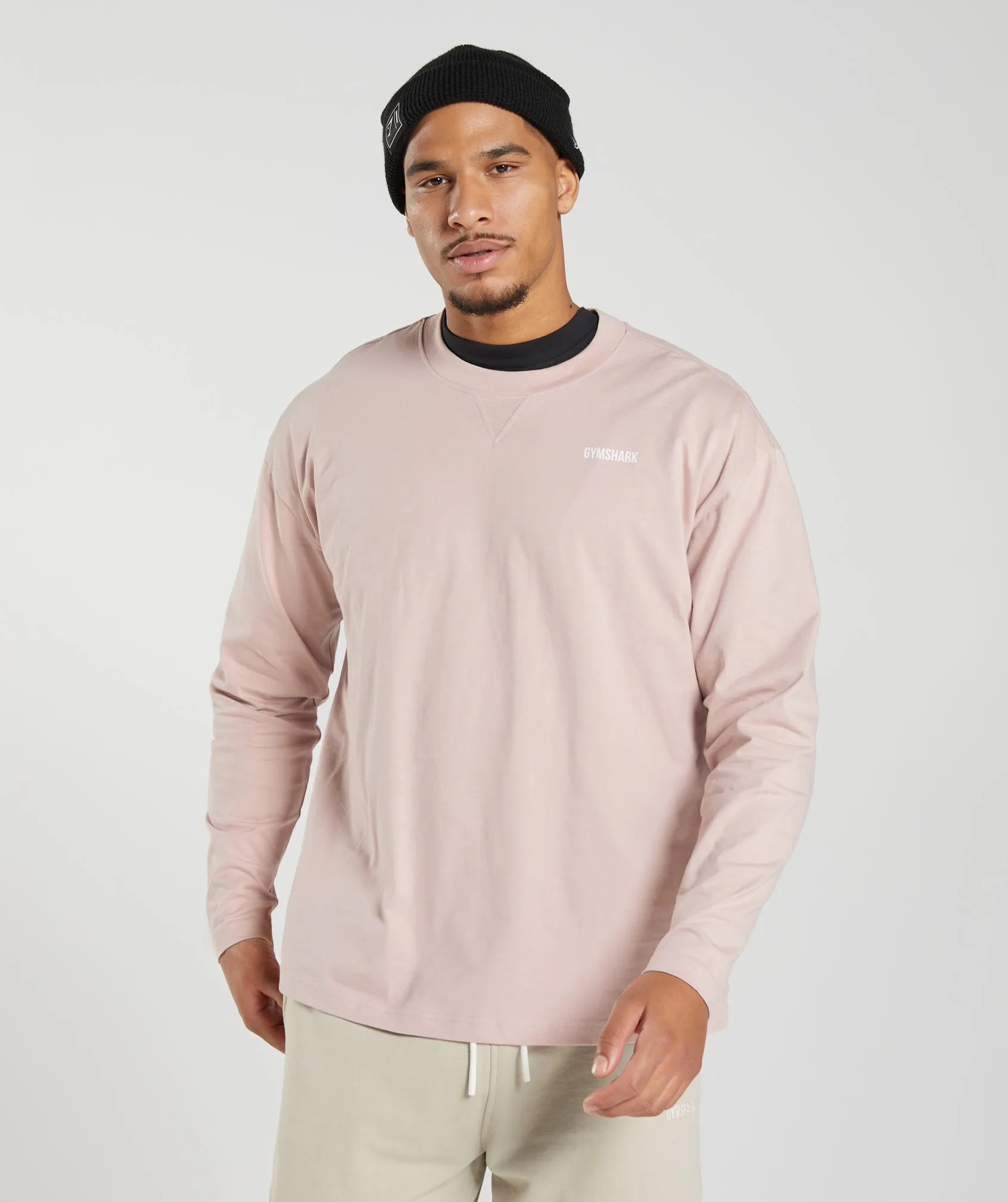 Gymshark Rest Day Sweats Long Sleeve T-Shirt - Dusty Taupe sold by Gymshark product image thumbnail 2