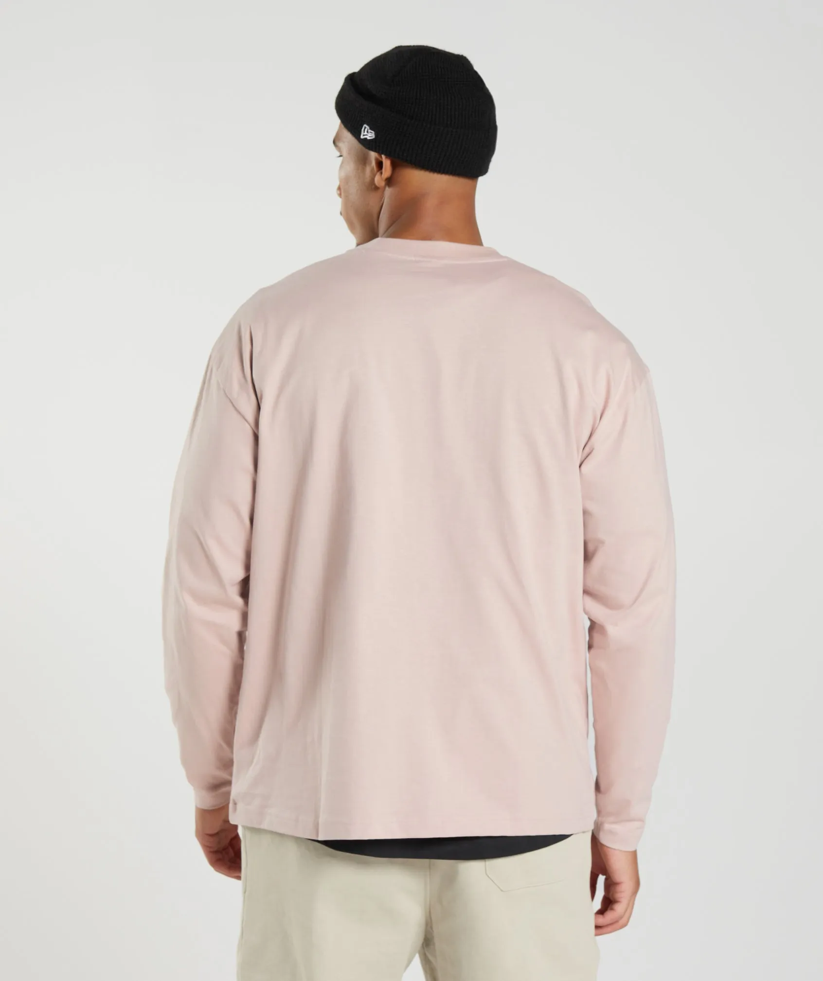 Gymshark Rest Day Sweats Long Sleeve T-Shirt - Dusty Taupe sold by Gymshark product image thumbnail 3