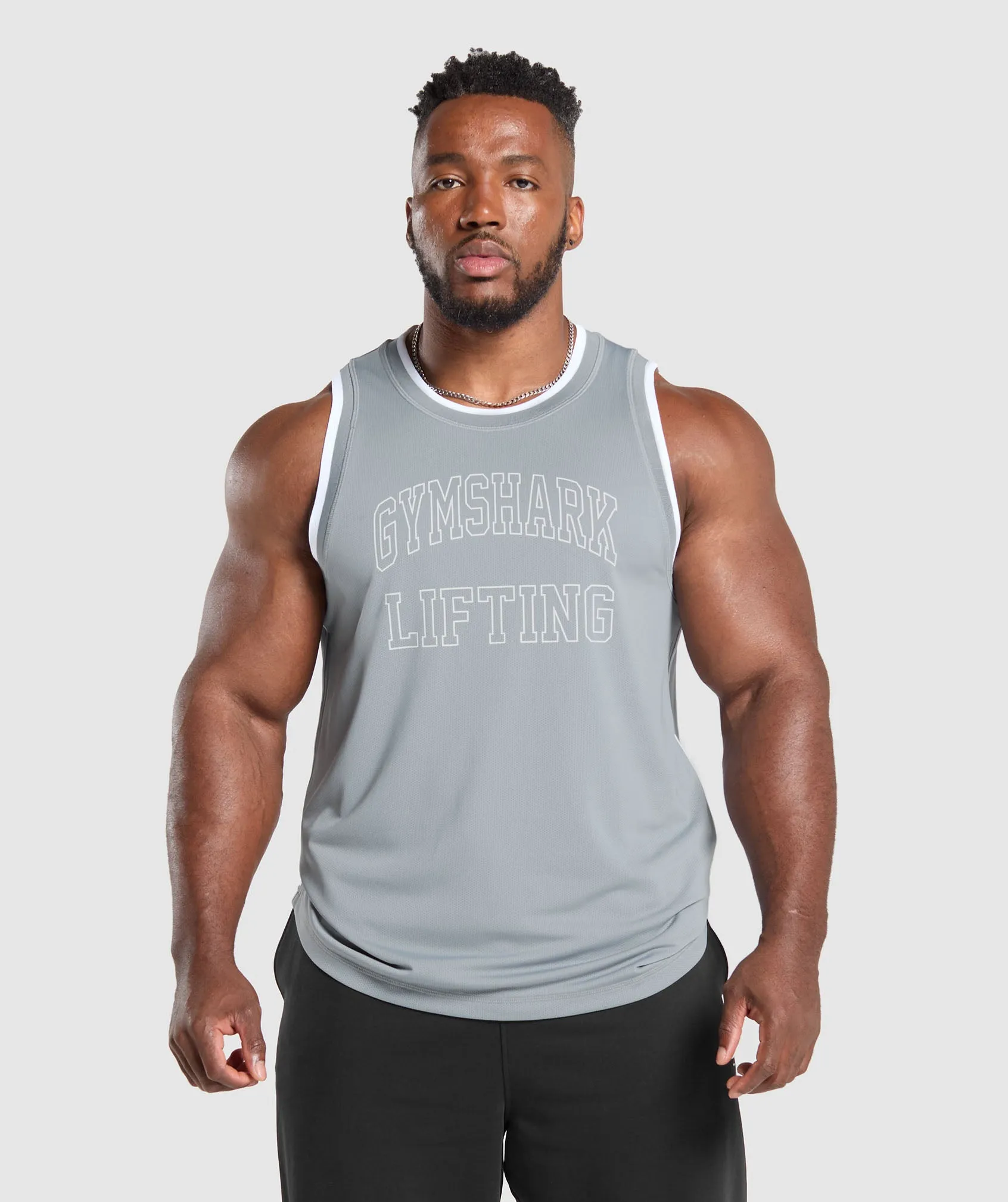 Gymshark Mesh Tank - Denim Grey sold by Gymshark