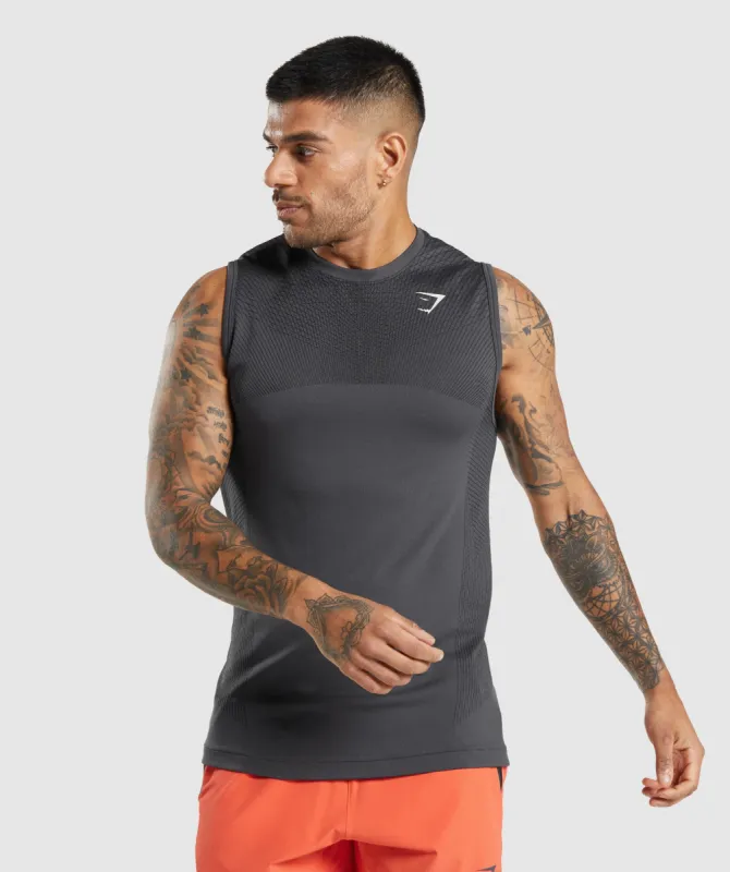 Gymshark Apex Seamless Tank - Onyx Grey/Black sold by Gymshark