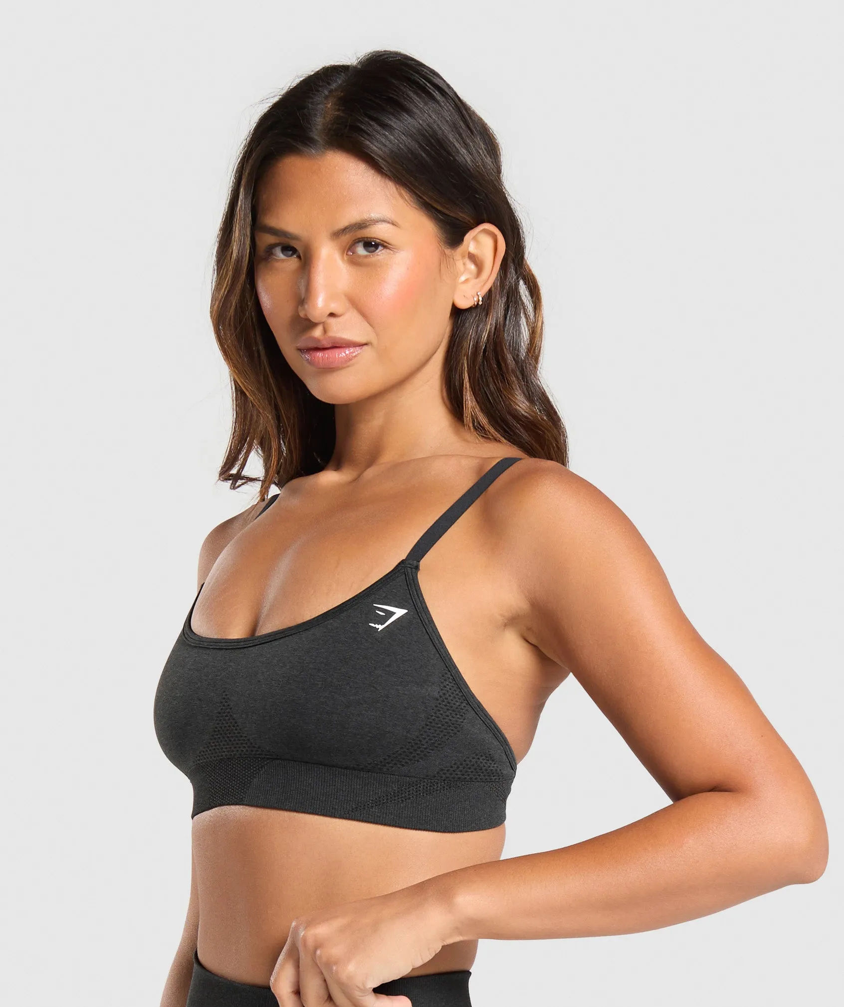 Gymshark Vital Seamless Minimal Sports Bra - Black Marl sold by Gymshark product image thumbnail 3