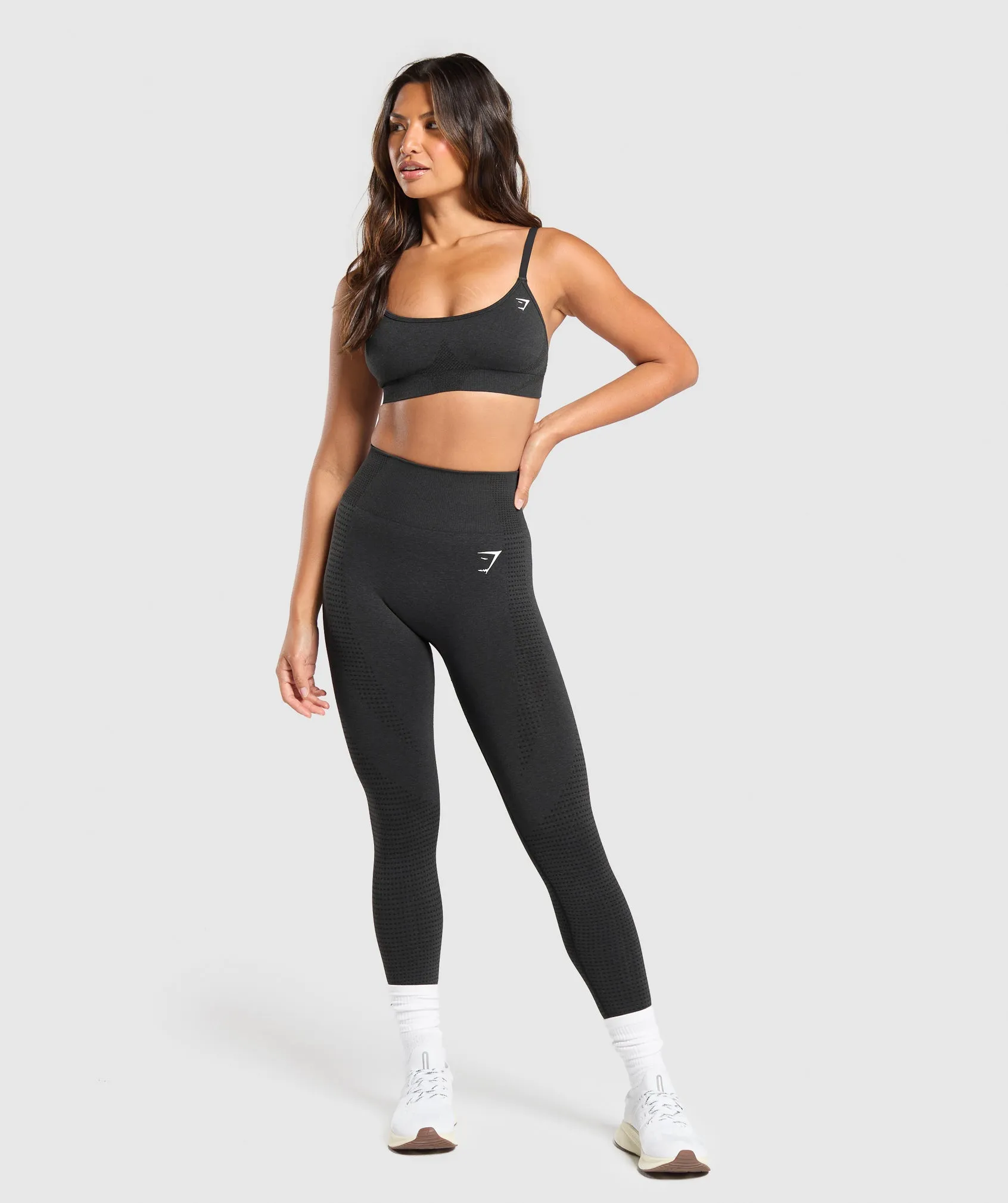 Gymshark Vital Seamless Minimal Sports Bra - Black Marl sold by Gymshark product image thumbnail 4