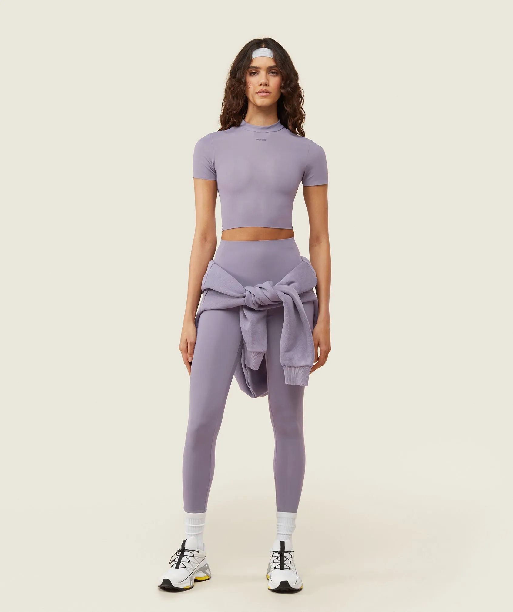 Gymshark everywear Cropped Active Tee - Fog Purple sold by Gymshark product image thumbnail 4
