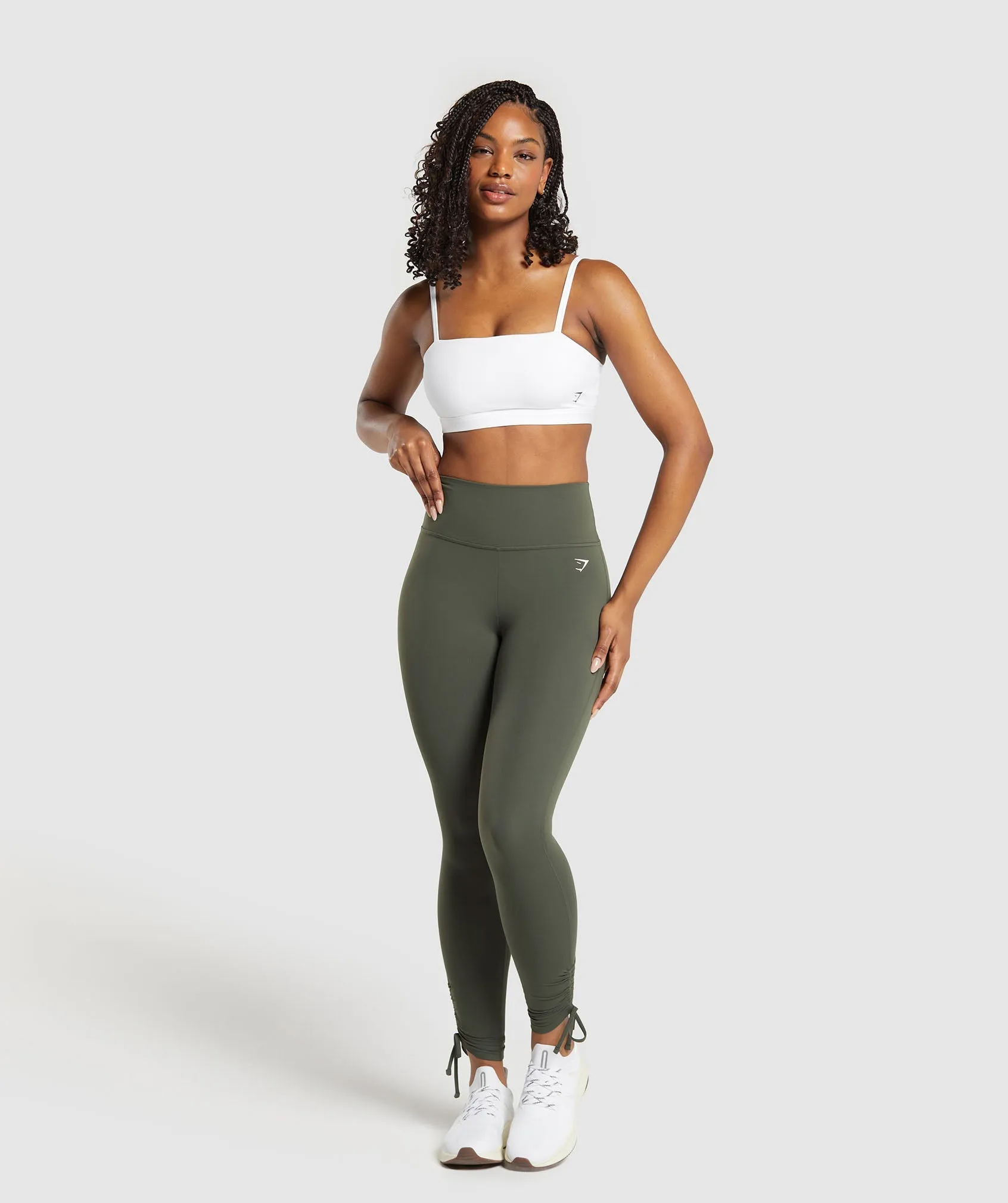 Gymshark Ribbon Ankle Leggings - Strength Green sold by Gymshark product image thumbnail 4