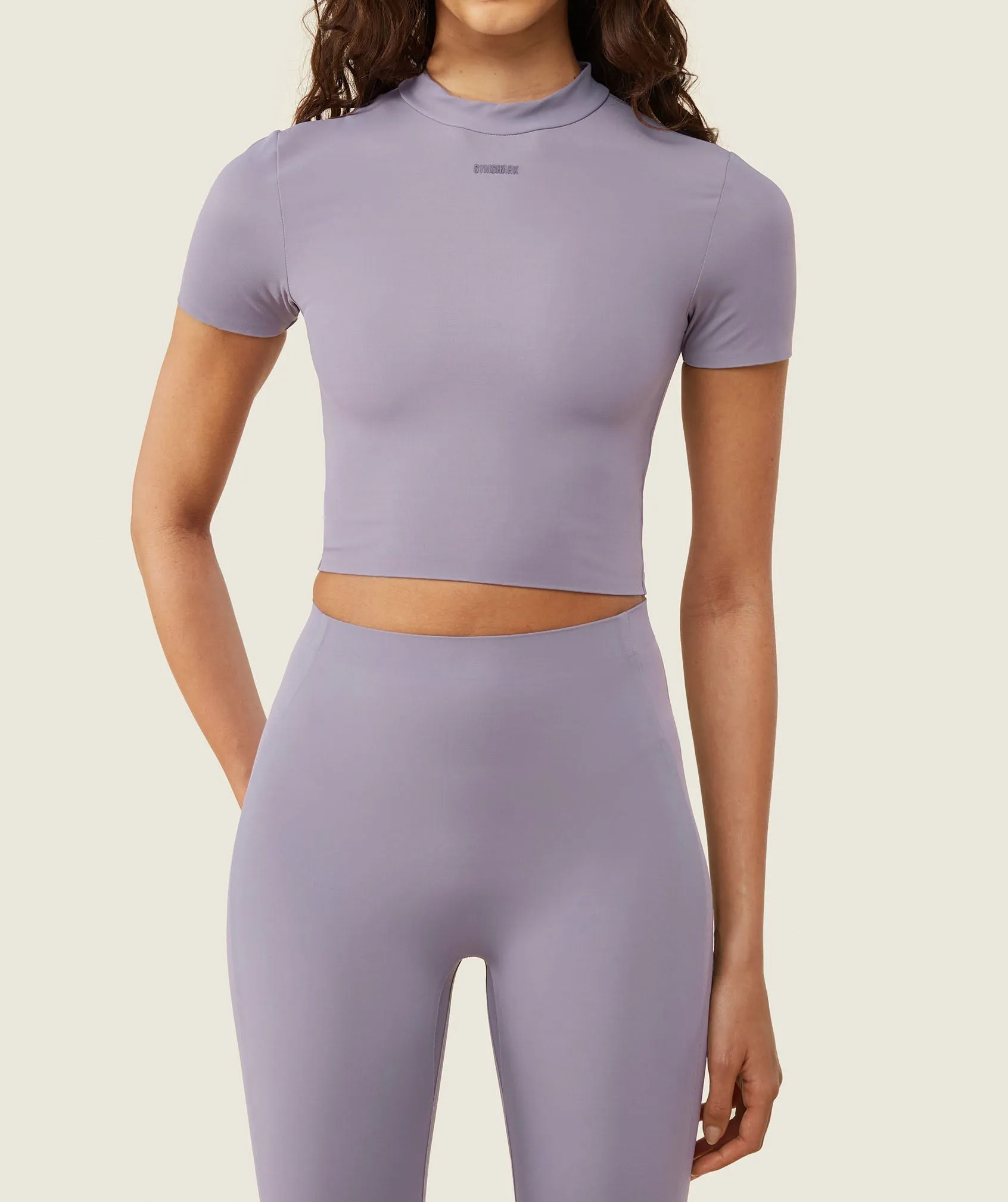 Gymshark everywear Cropped Active Tee - Fog Purple sold by Gymshark product image thumbnail 3