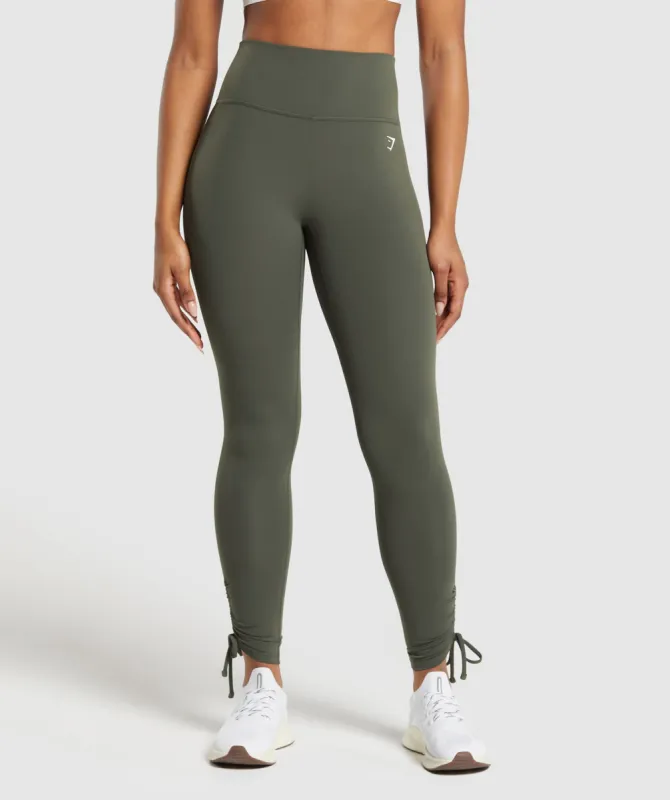 Gymshark Ribbon Ankle Leggings - Strength Green sold by Gymshark