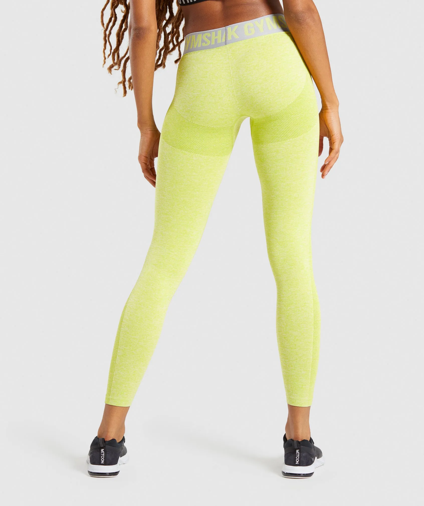 Gymshark Flex Low Rise Leggings - Lime Marl/Light Grey sold by Gymshark product image thumbnail 2