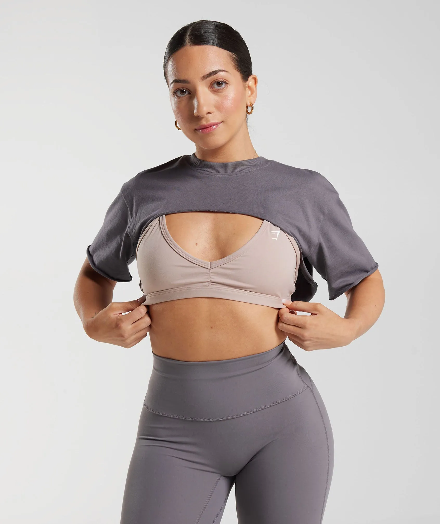 Gymshark Legacy Shrug Top - Titanium Grey sold by Gymshark