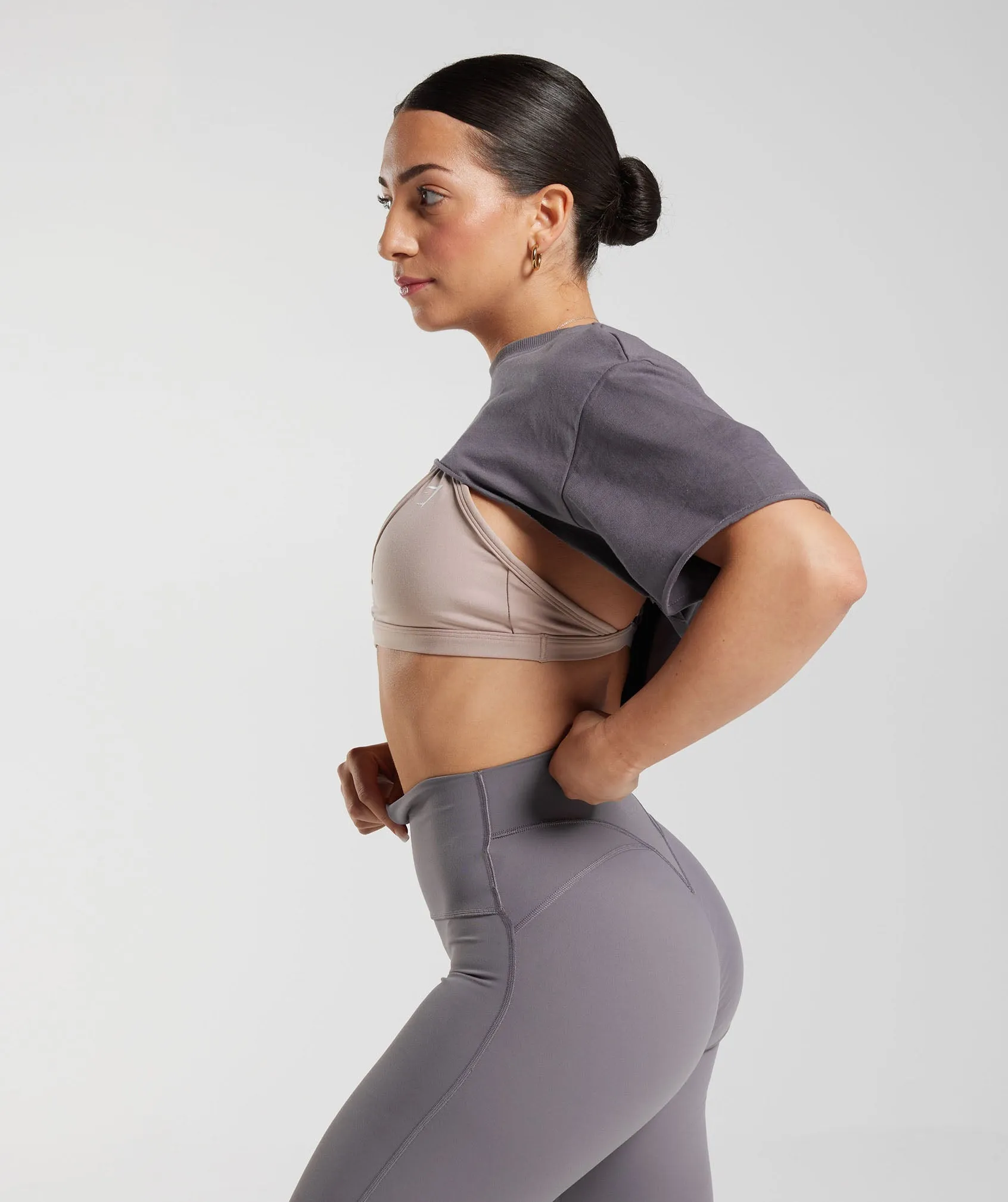 Gymshark Legacy Shrug Top - Titanium Grey sold by Gymshark product image thumbnail 3