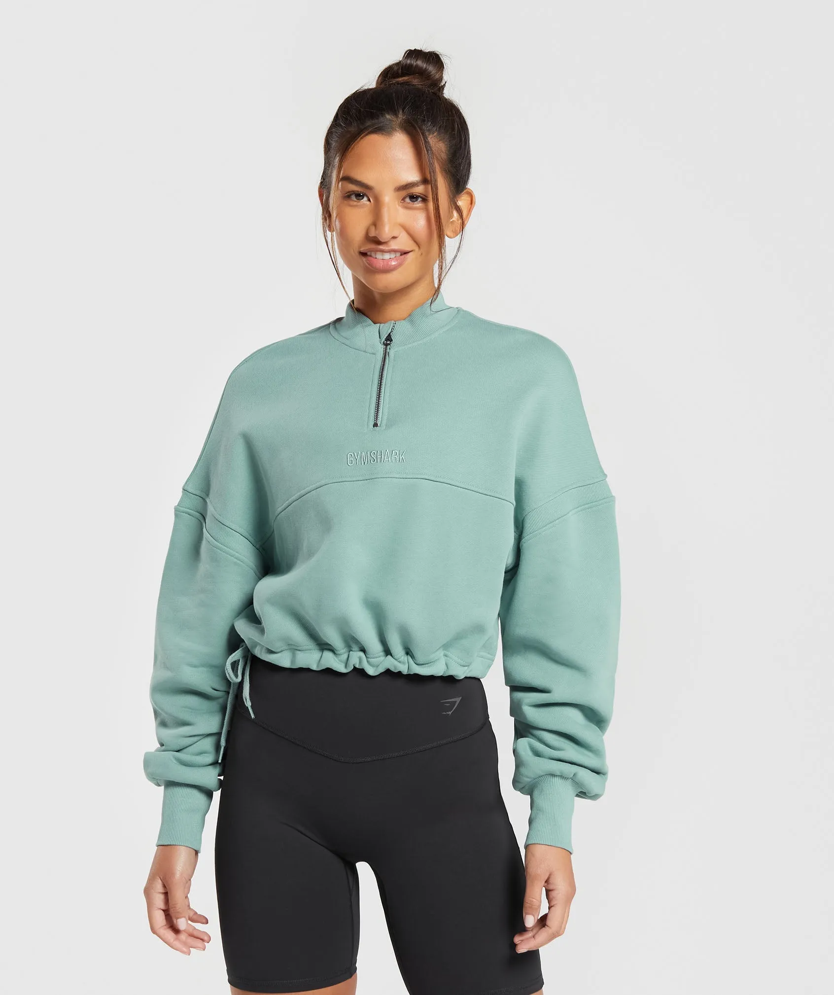 Gymshark Heavyweight Loopback Sweat Pullover - Duck Egg Blue sold by Gymshark