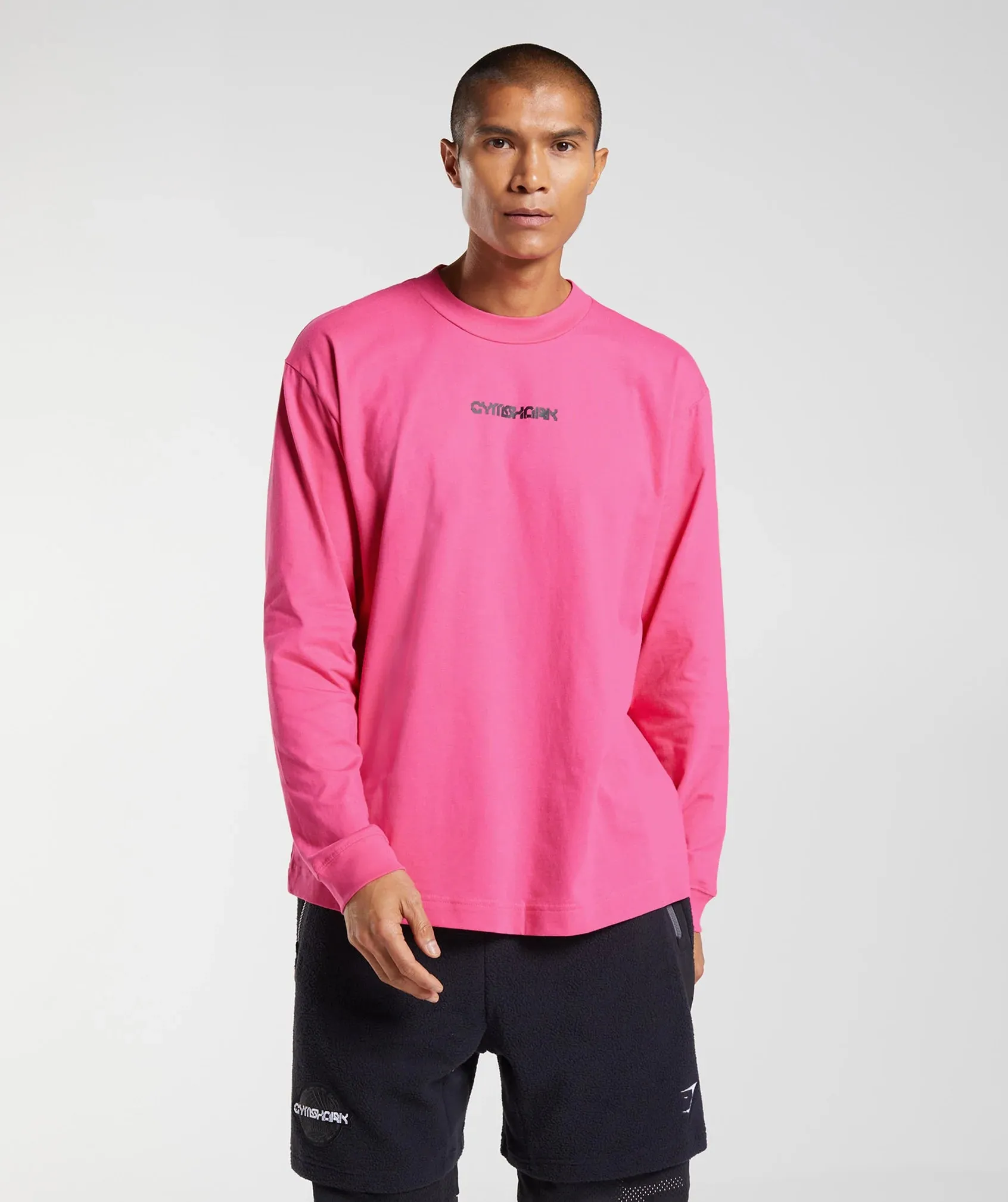Gymshark Vibes Long Sleeve T-Shirt - Bright Fuchsia sold by Gymshark