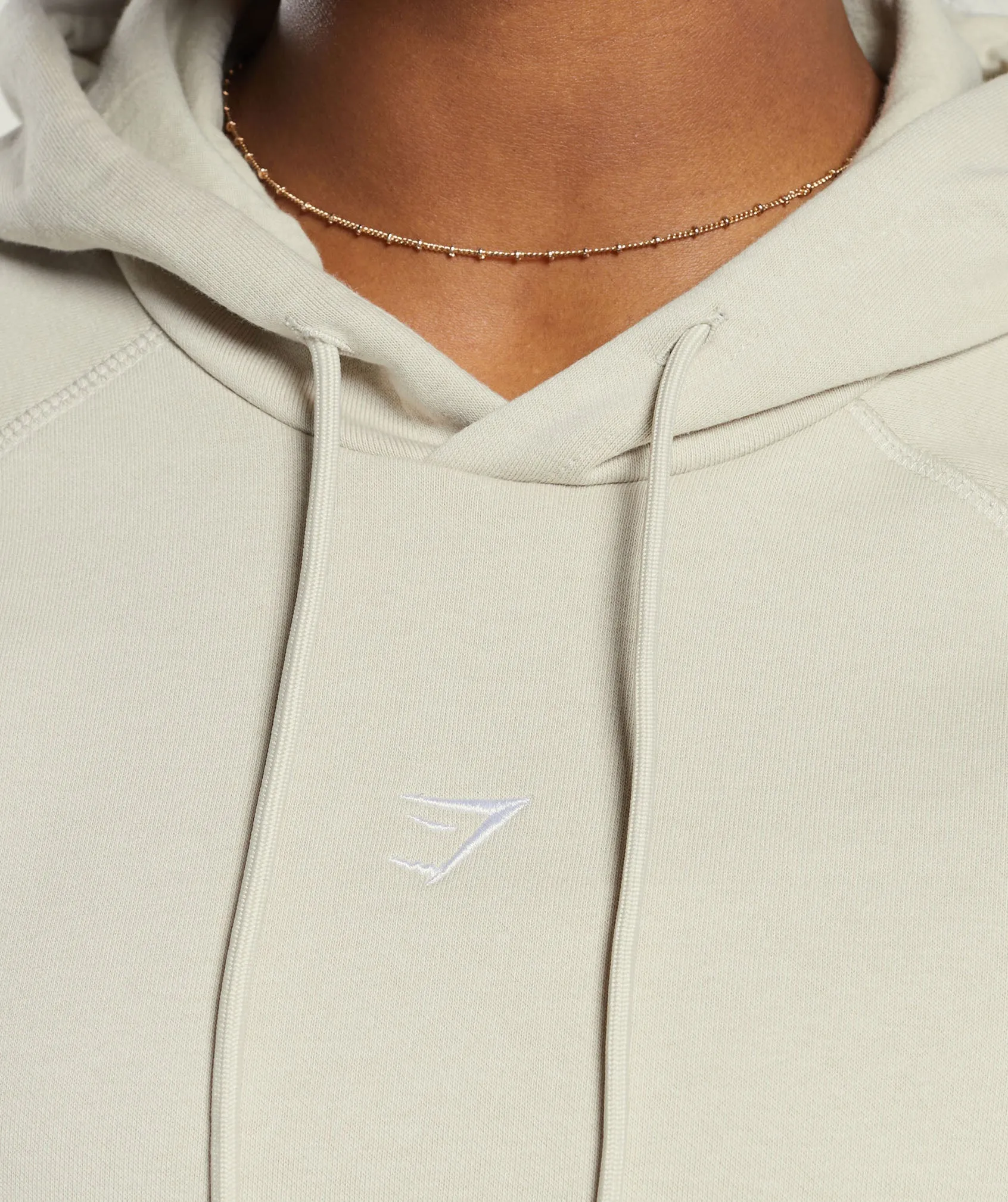 Gymshark Training Fleece Cropped Hoodie - Pebble Grey sold by Gymshark product image thumbnail 5