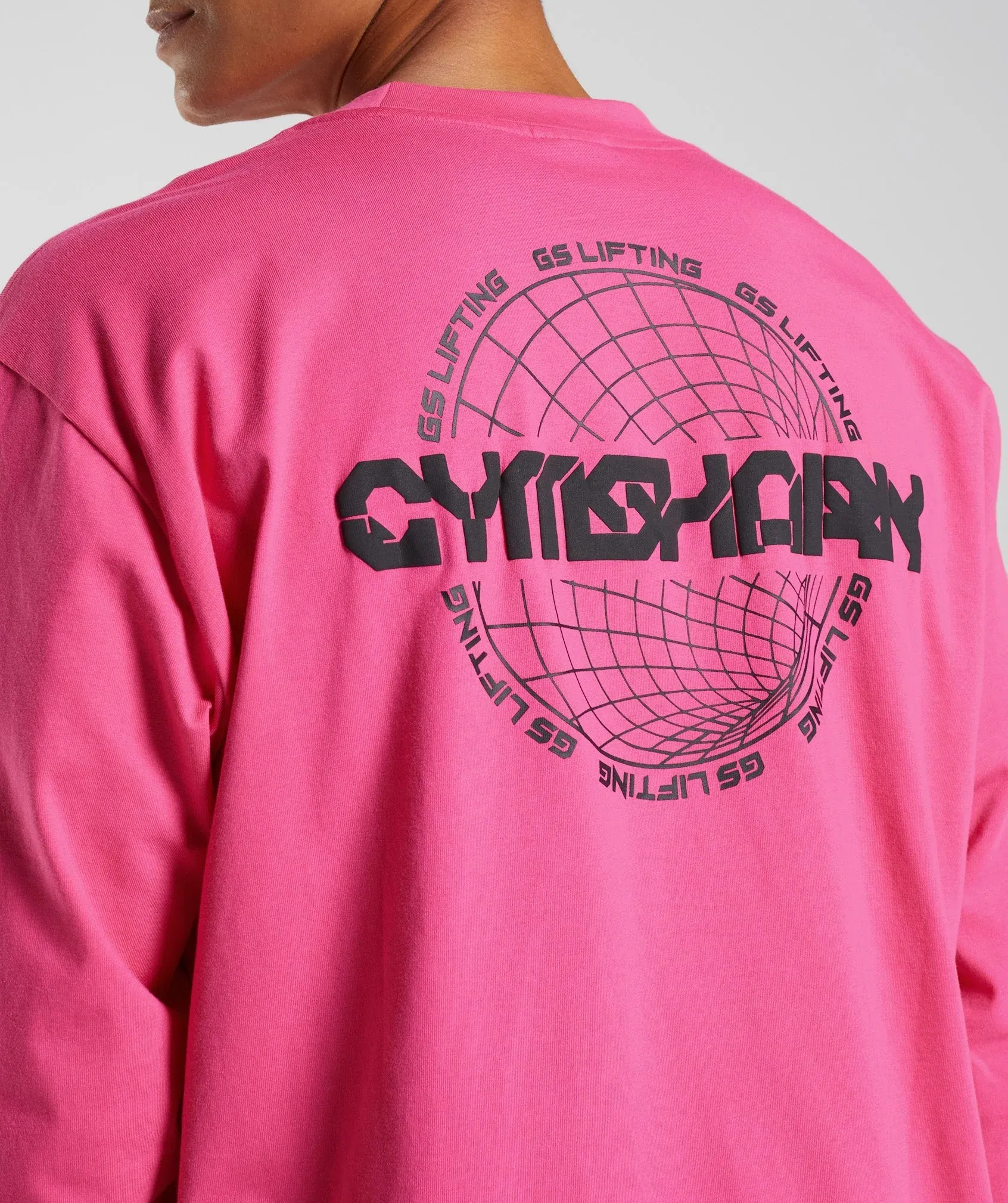 Gymshark Vibes Long Sleeve T-Shirt - Bright Fuchsia sold by Gymshark product image thumbnail 3