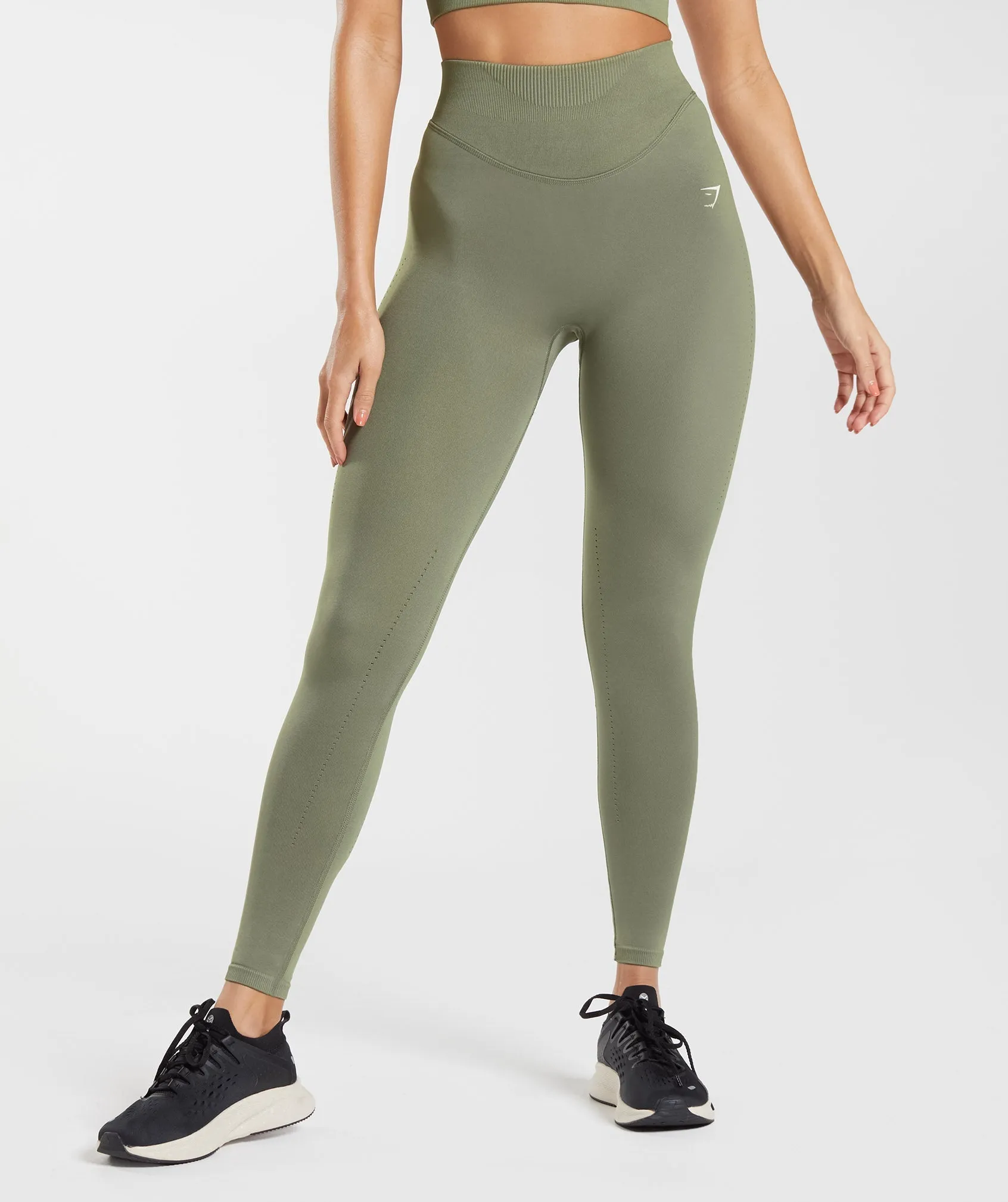 Gymshark Sweat Seamless Leggings - Dusty Olive sold by Gymshark