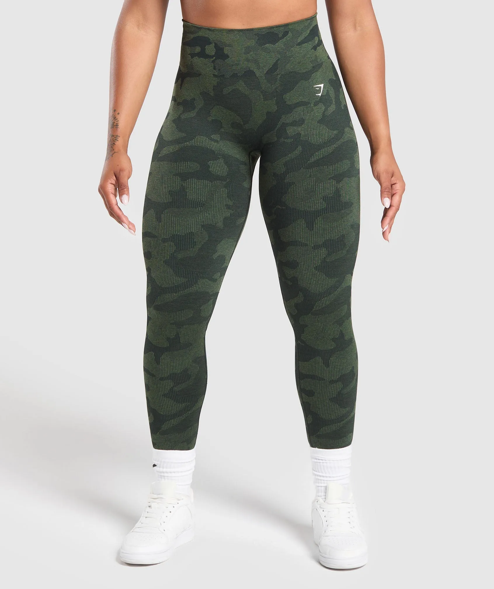 Gymshark Adapt Camo Seamless Leggings - Victory Green/ Force Green sold by Gymshark