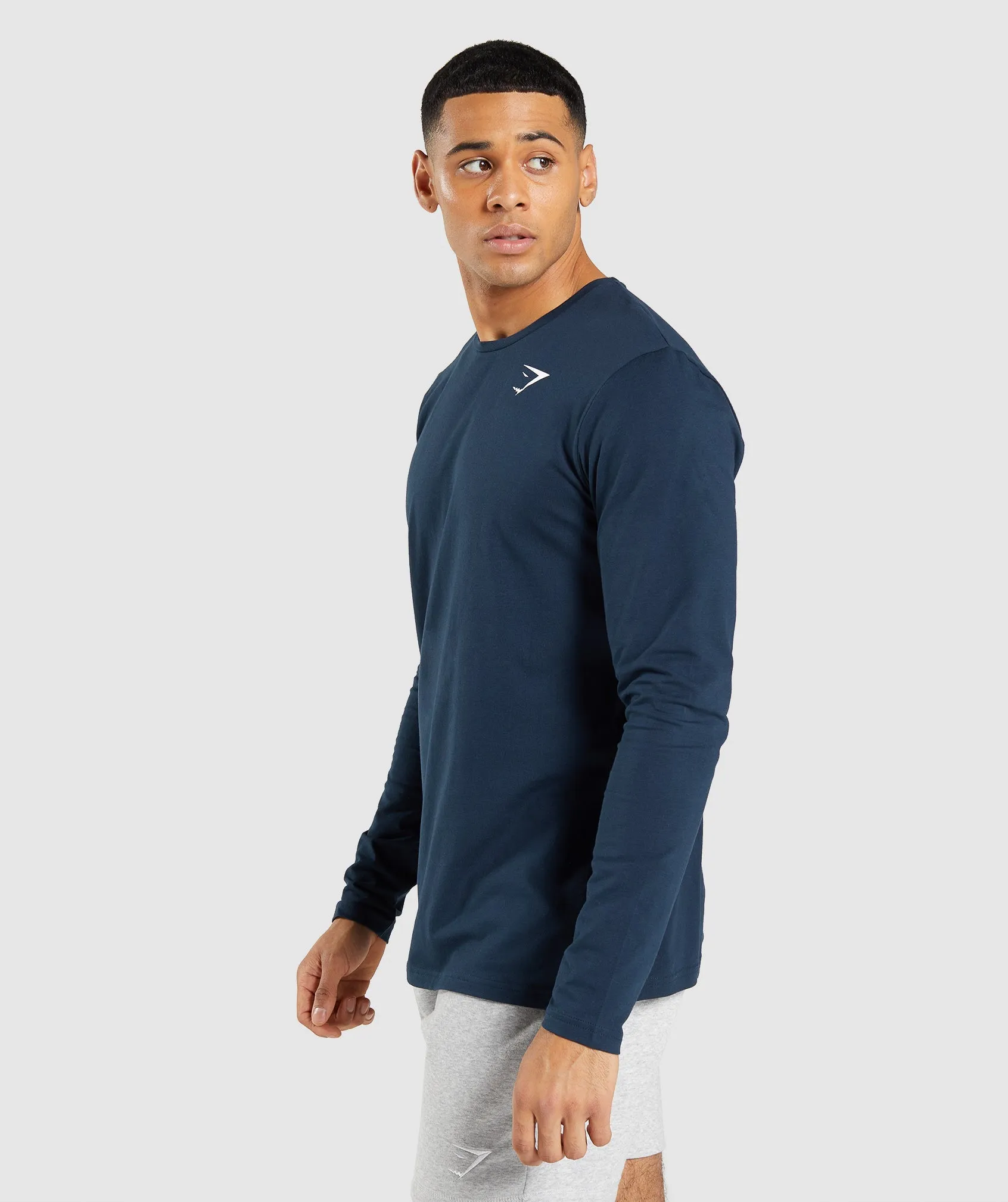 Gymshark Essential Long Sleeve T-Shirt - Navy sold by Gymshark product image thumbnail 3