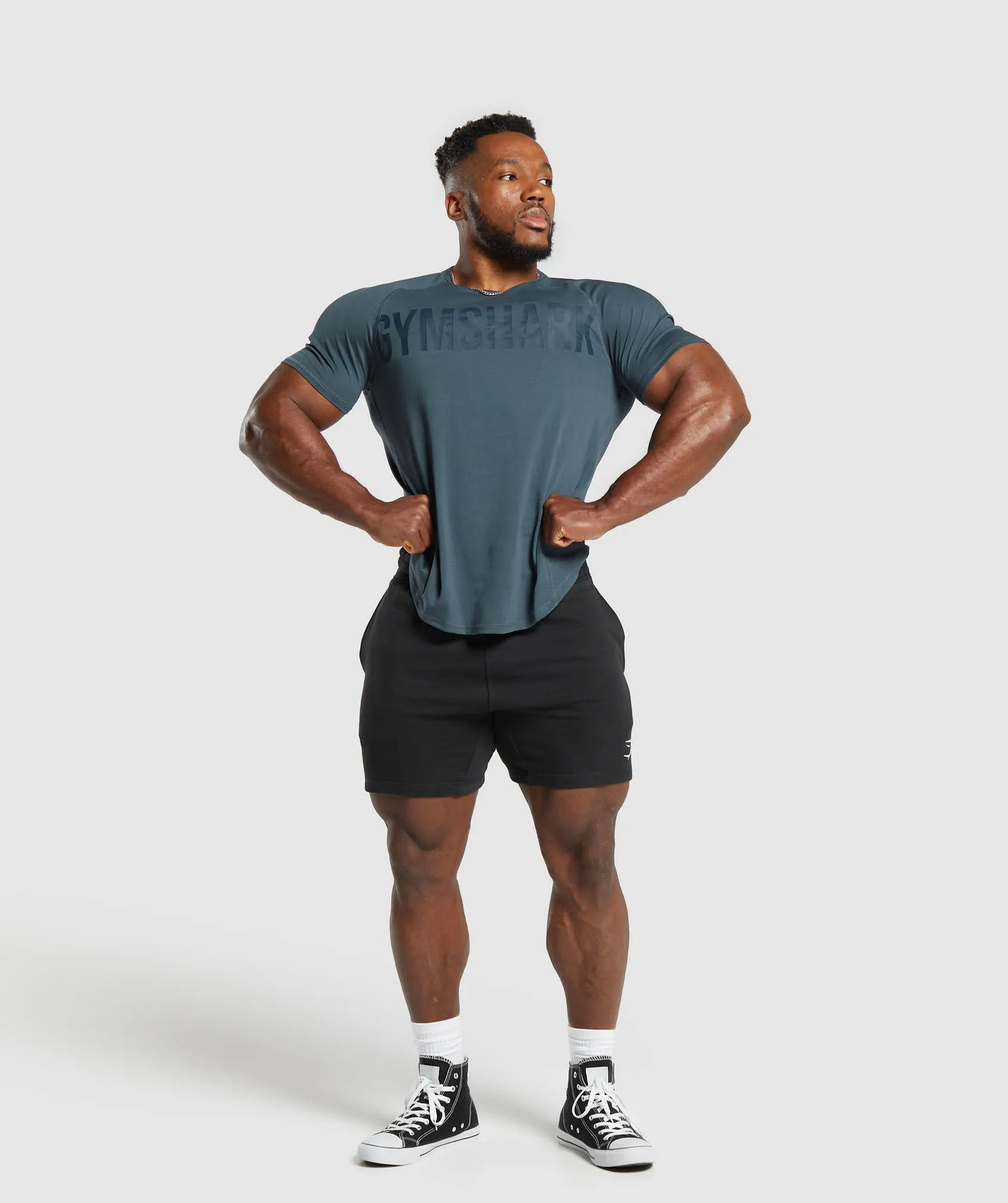 Gymshark Impact T-Shirt - Titanium Blue sold by Gymshark product image thumbnail 4