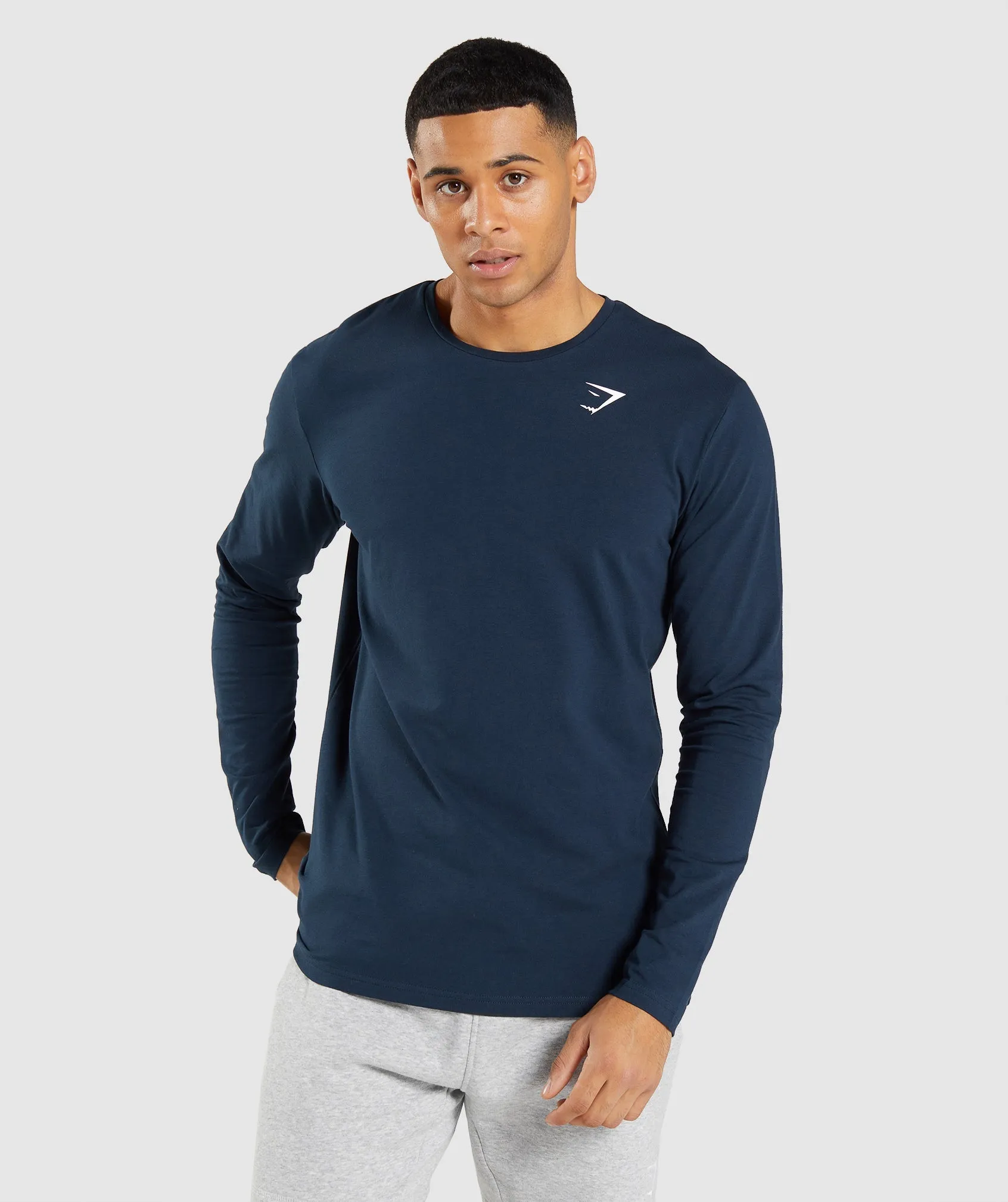 Gymshark Essential Long Sleeve T-Shirt - Navy sold by Gymshark