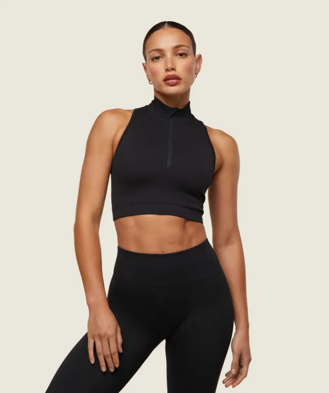 Gymshark everywear Seamless Sleeveless Turtleneck - Black sold by Gymshark