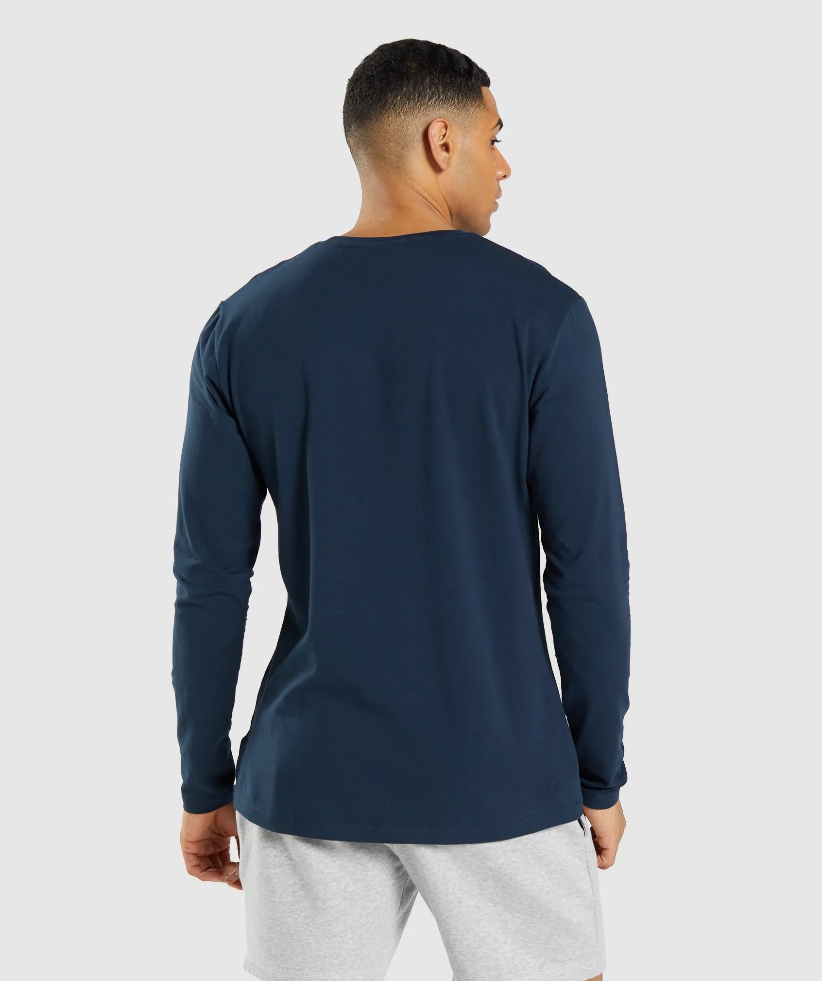 Gymshark Essential Long Sleeve T-Shirt - Navy sold by Gymshark product image thumbnail 2