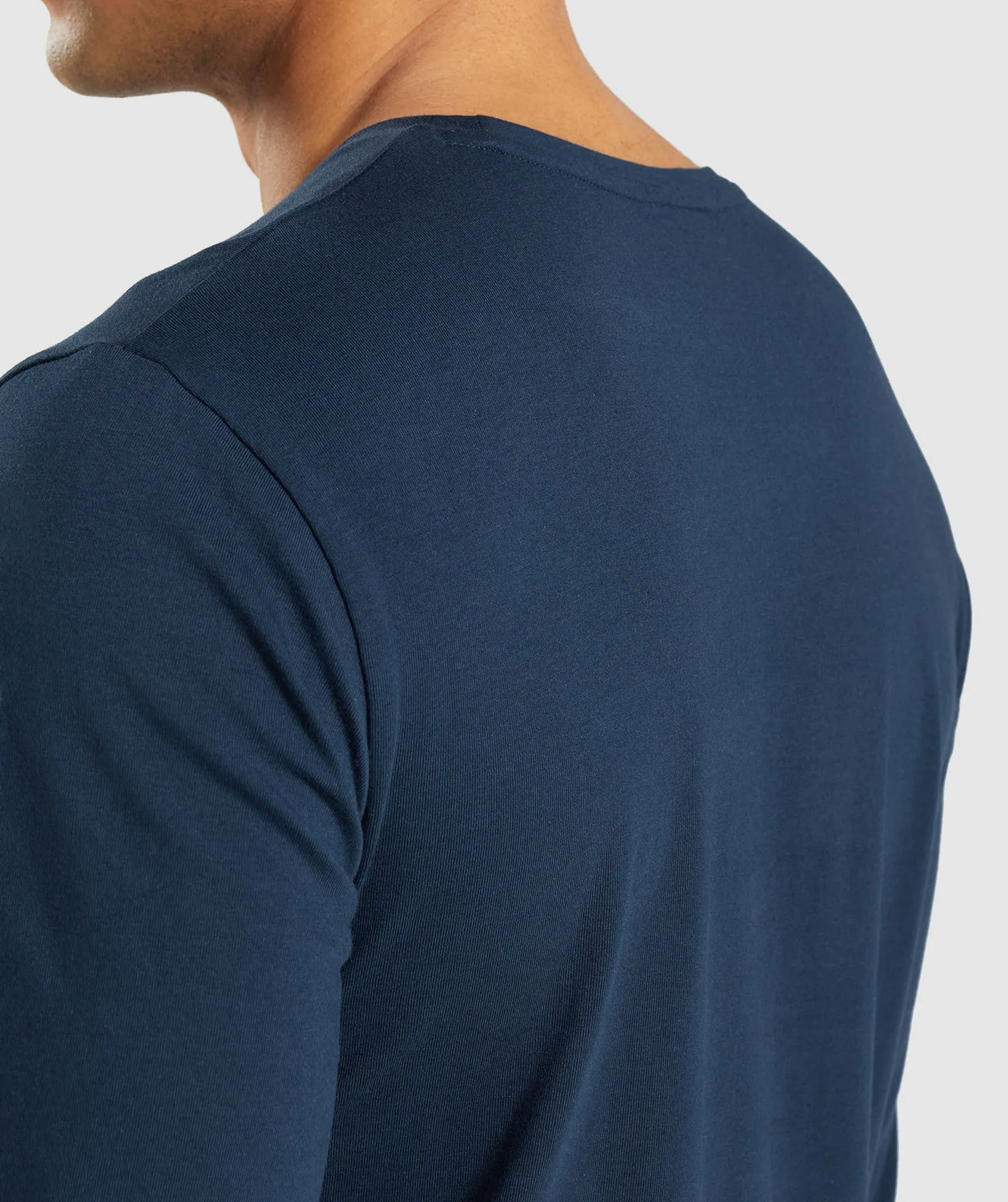 Gymshark Essential Long Sleeve T-Shirt - Navy sold by Gymshark product image thumbnail 5
