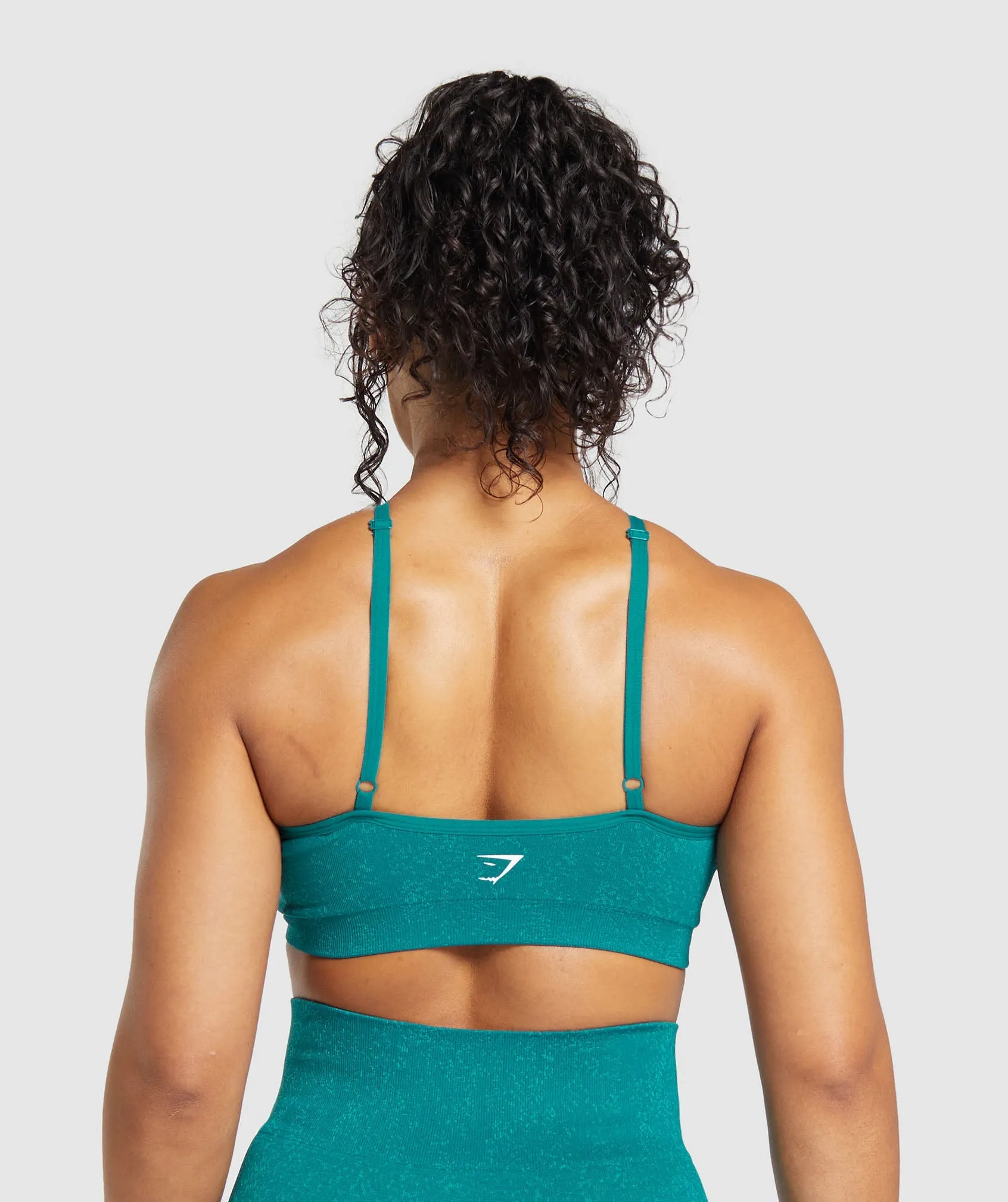 Gymshark Adapt Fleck Seamless Halterneck Bralette - Ocean Teal/Artificial Teal sold by Gymshark product image thumbnail 2