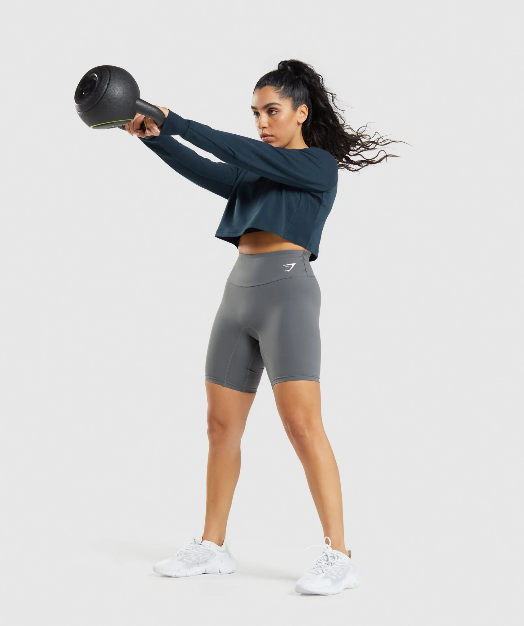 Gymshark Training Cropped Sweater - Navy sold by Gymshark product image thumbnail 4