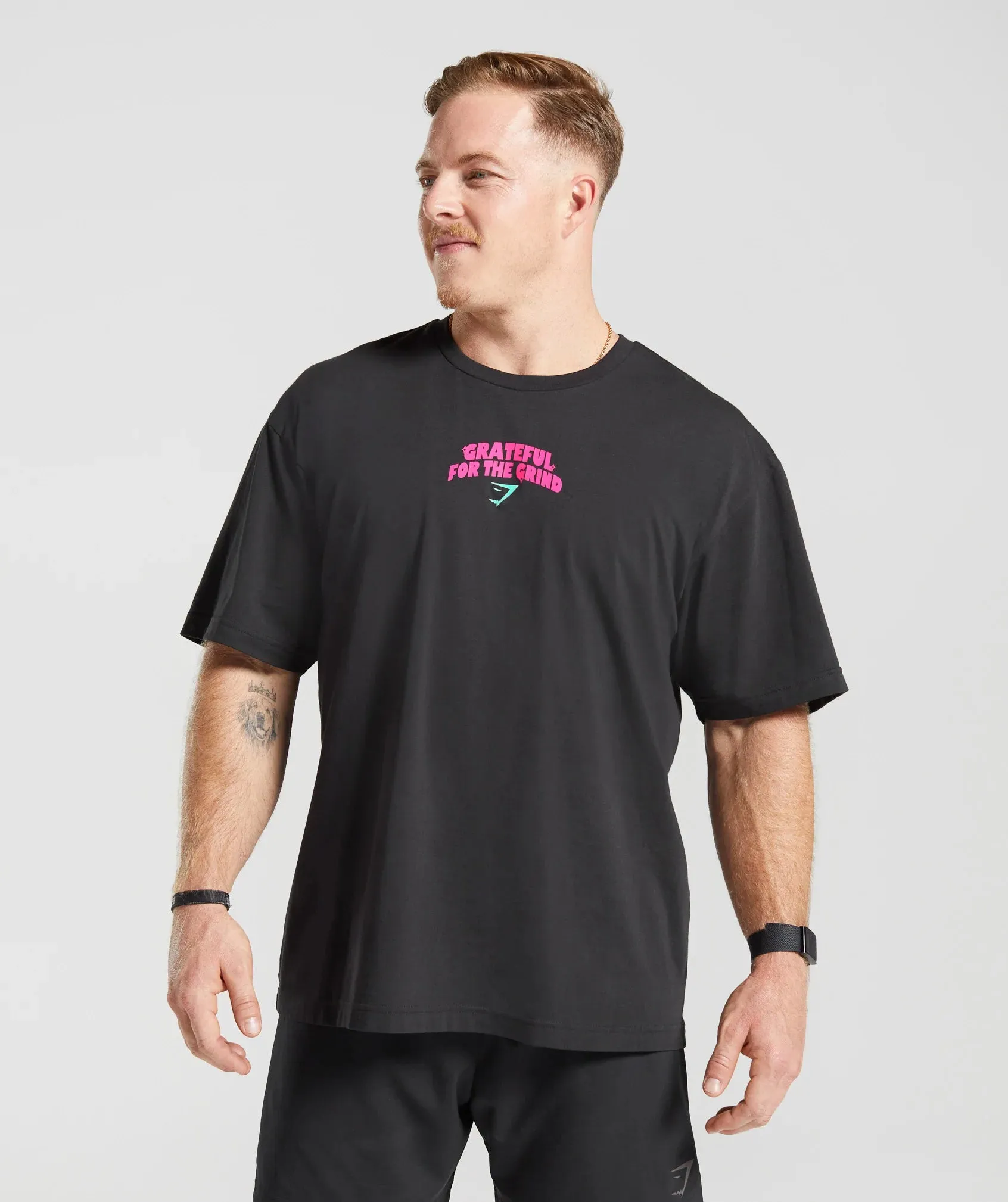 Gymshark Noah Ohlsen Oversized Sun T-Shirt - Black sold by Gymshark product image thumbnail 2