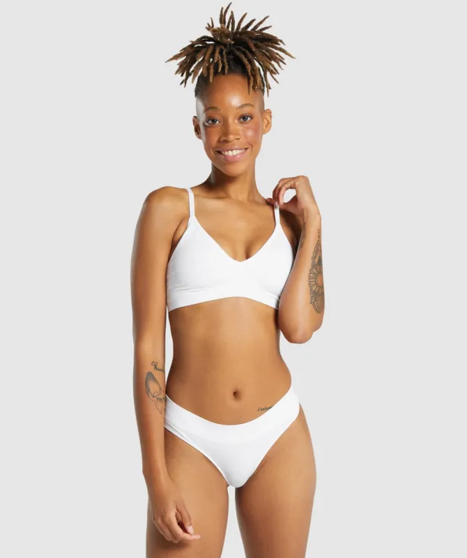 Gymshark Seamless Low Neck Bralette - White sold by Gymshark