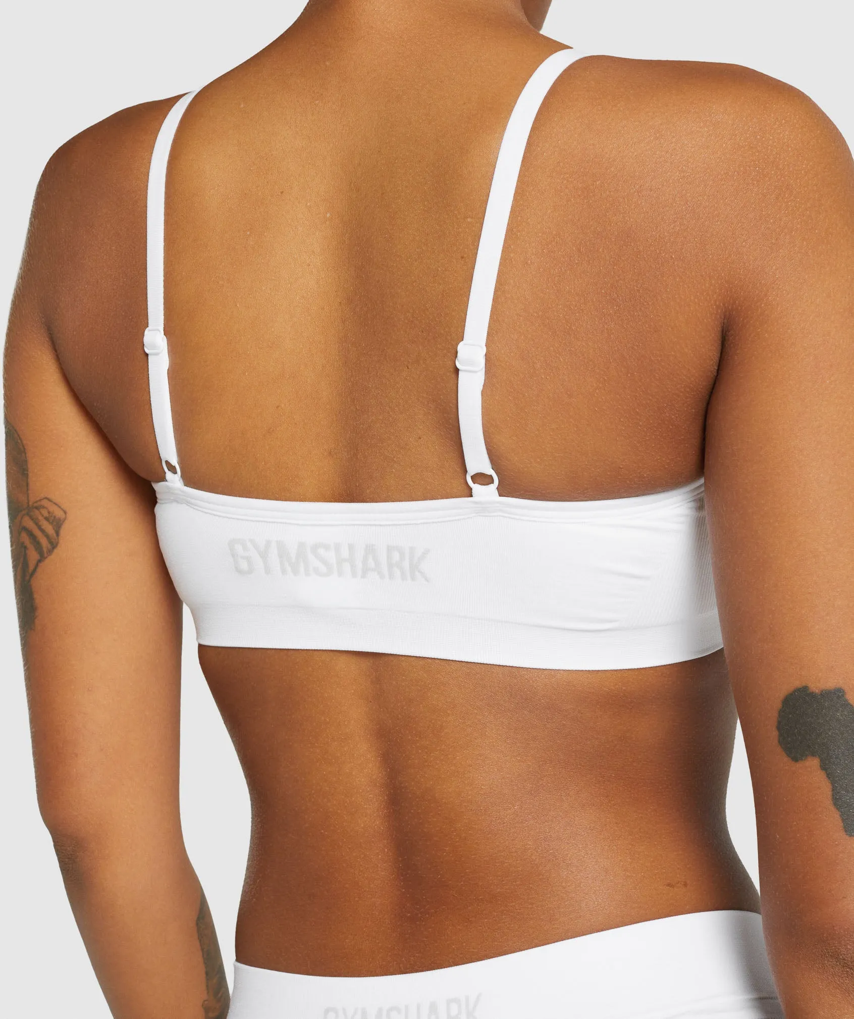 Gymshark Seamless Low Neck Bralette - White sold by Gymshark product image thumbnail 5