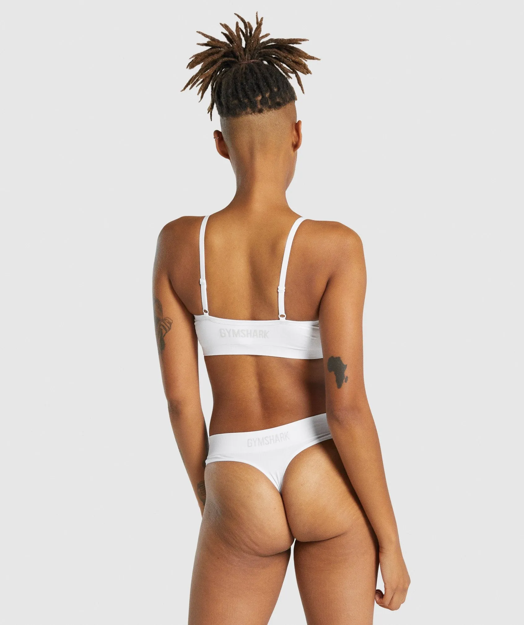 Gymshark Seamless Low Neck Bralette - White sold by Gymshark product image thumbnail 2