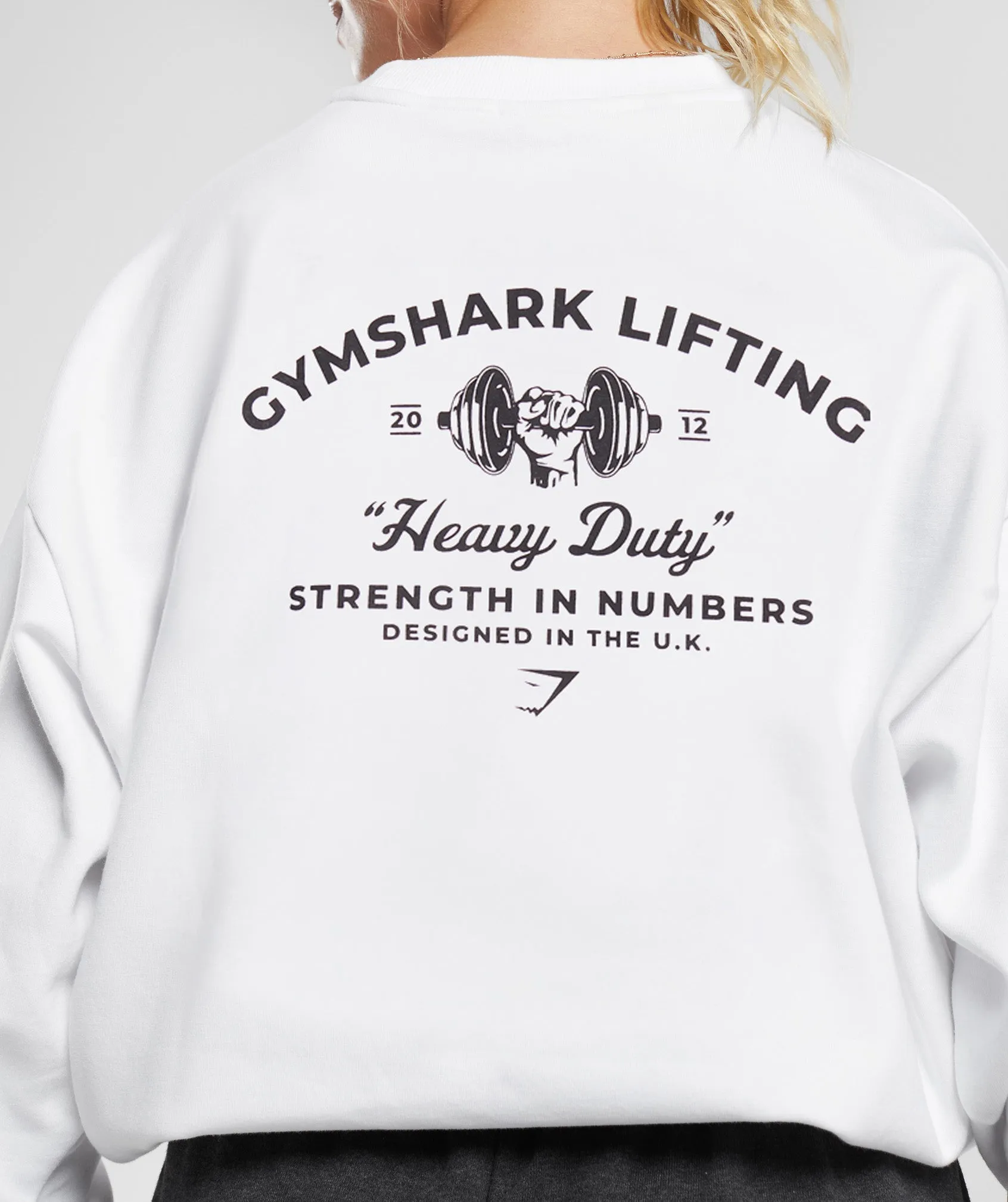 Gymshark Heavy Duty Oversized Sweatshirt - White sold by Gymshark product image thumbnail 4