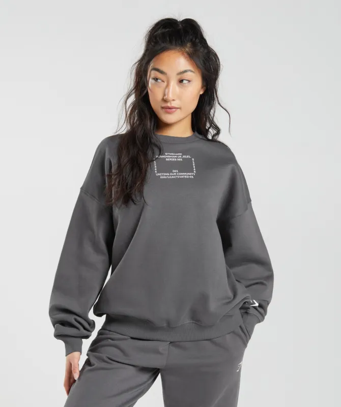 Gymshark Activated Graphic Sweatshirt - Silhouette Grey sold by Gymshark