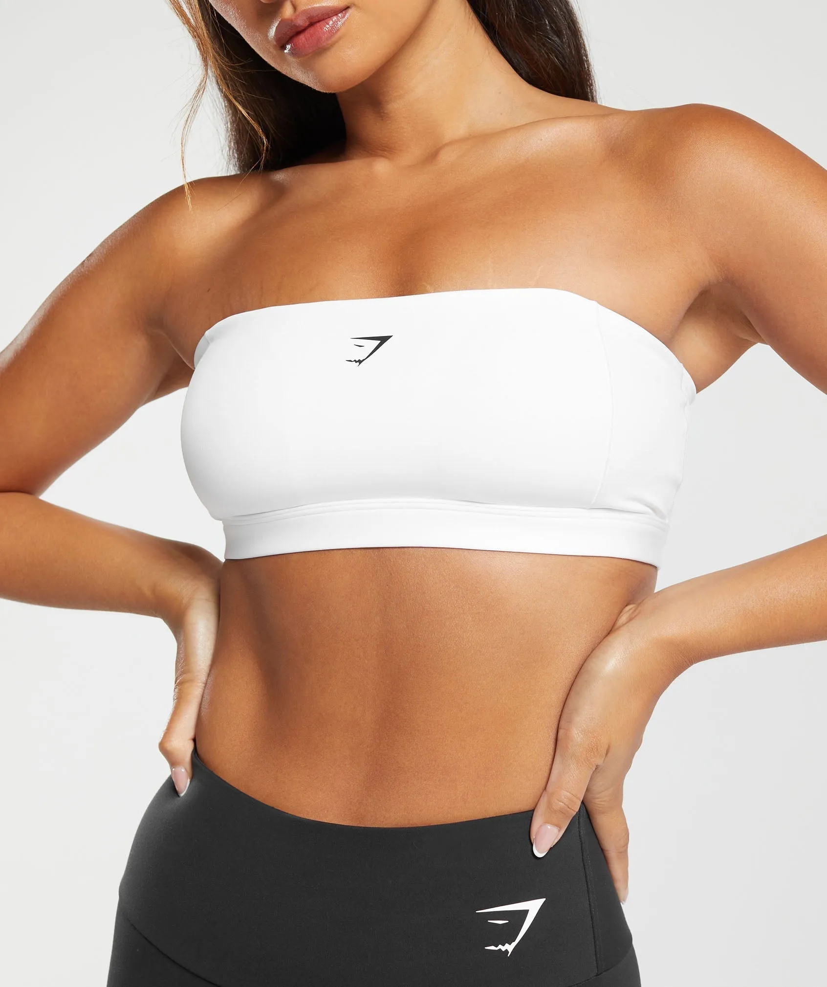Gymshark Multi Way Strap Bandeau Bra - White sold by Gymshark