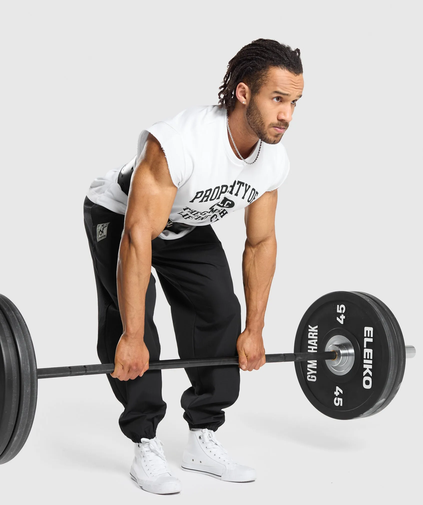 Gymshark Graphic Cut Off Tank- White sold by Gymshark product image thumbnail 5