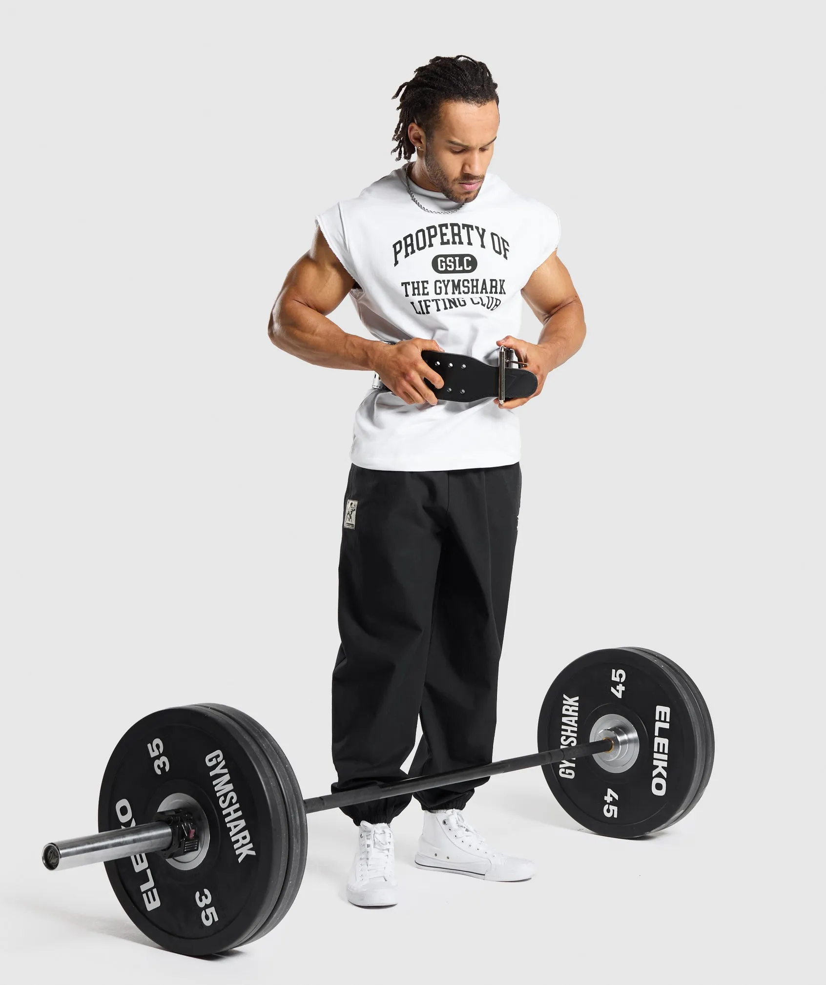 Gymshark Graphic Cut Off Tank- White sold by Gymshark product image thumbnail 4