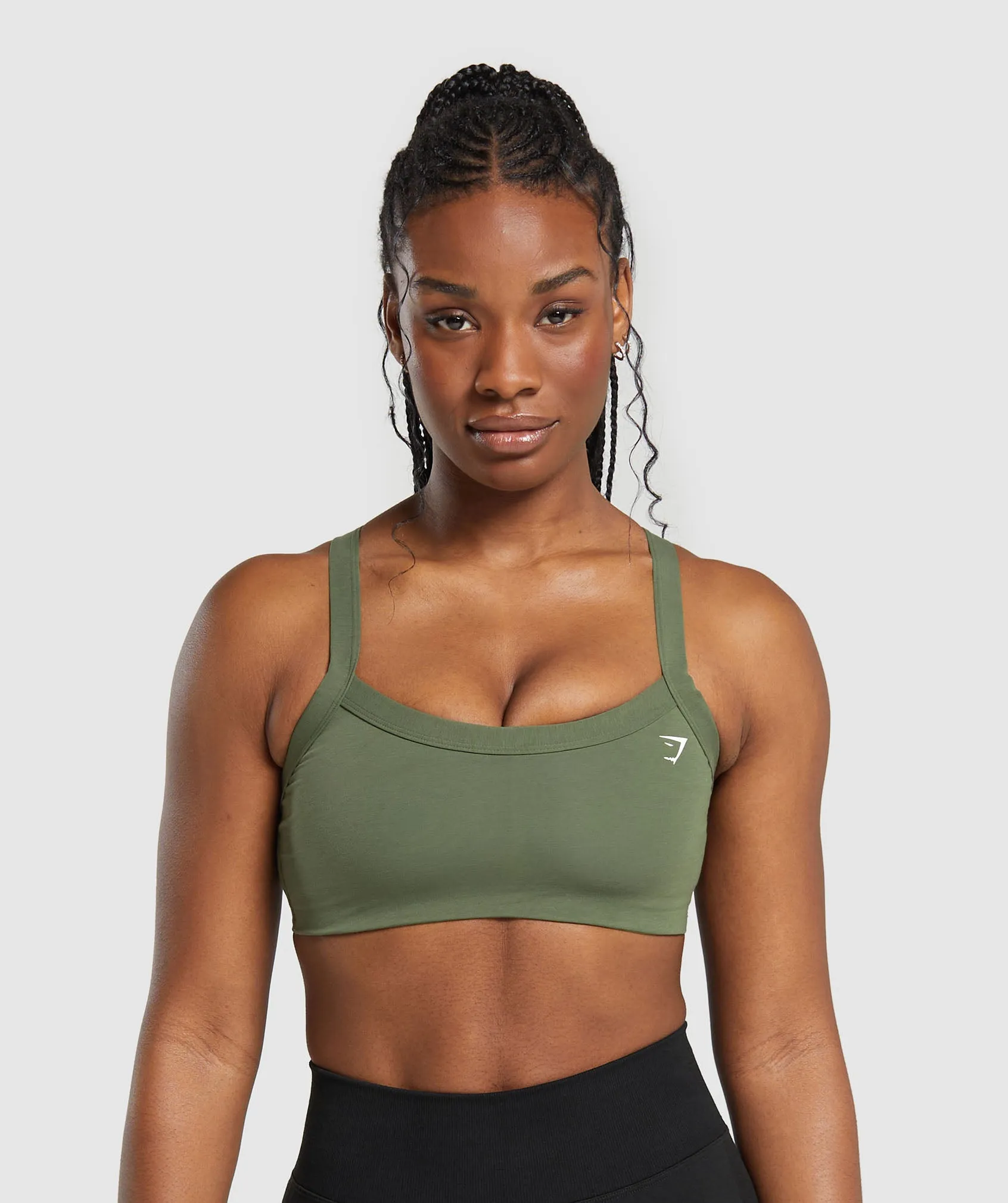 Gymshark Cotton Lifting Sports Bra - Core Olive sold by Gymshark