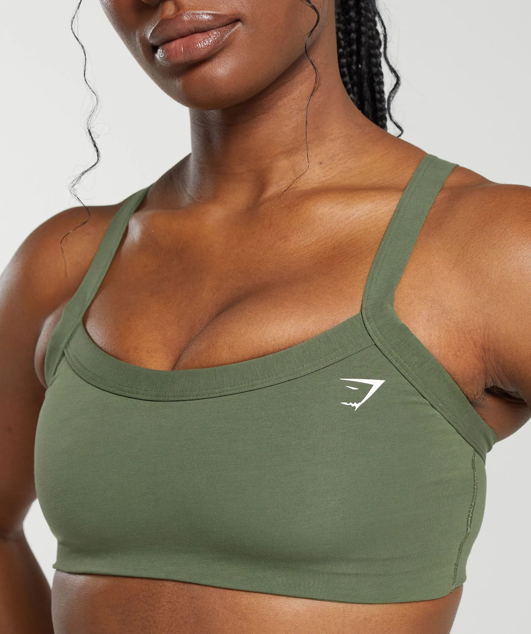 Gymshark Cotton Lifting Sports Bra - Core Olive sold by Gymshark product image thumbnail 5