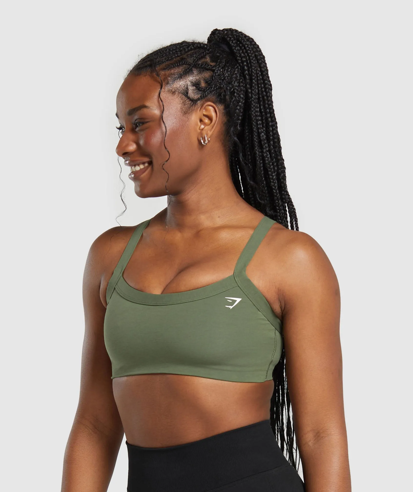Gymshark Cotton Lifting Sports Bra - Core Olive sold by Gymshark product image thumbnail 3