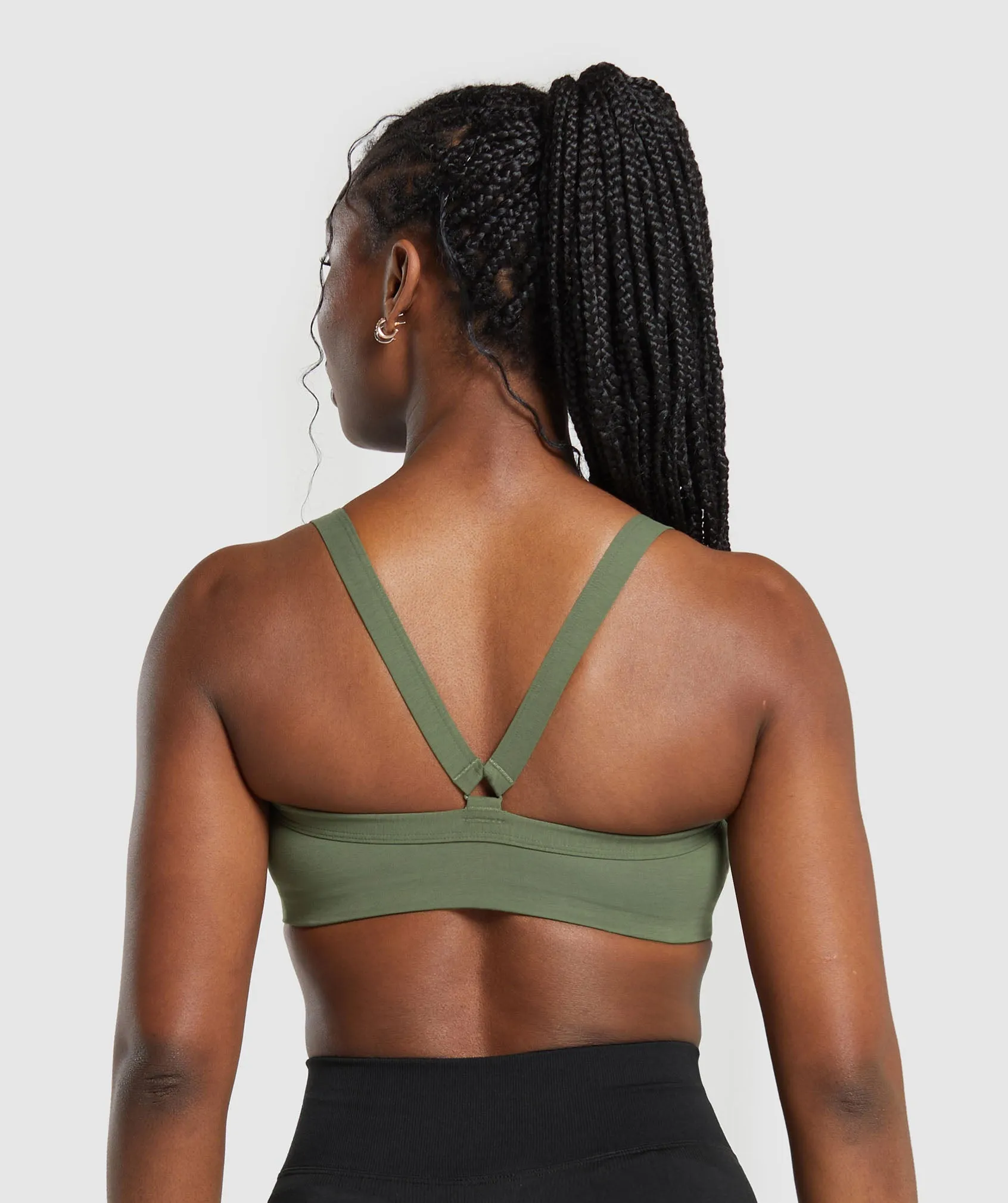 Gymshark Cotton Lifting Sports Bra - Core Olive sold by Gymshark product image thumbnail 2