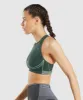 Gymshark Apex Seamless Sports Bra - Obsidian Green/Cucumber Green sold by Gymshark