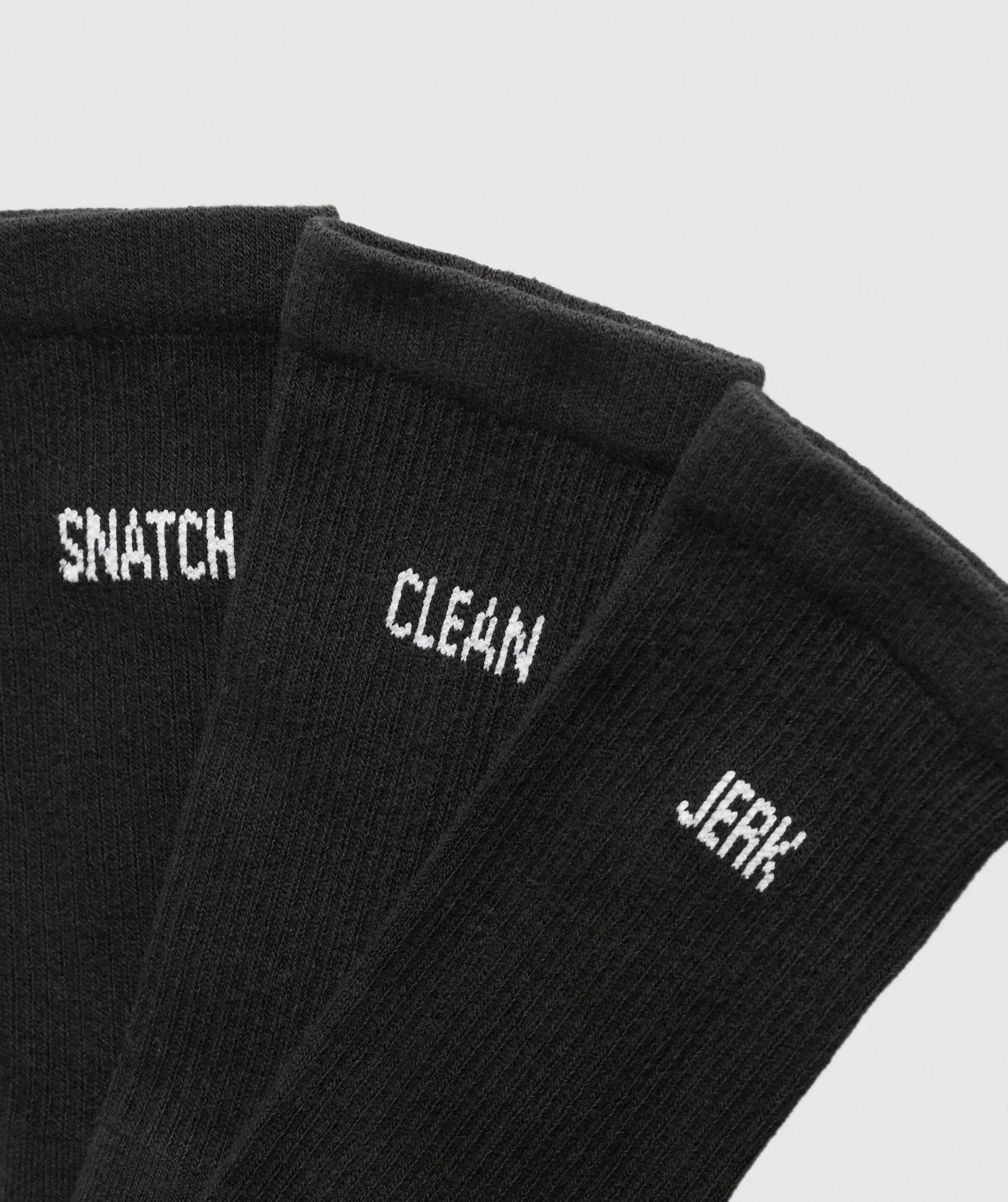 Gymshark Graphic Weightlifting Socks 3pk - Black sold by Gymshark product image thumbnail 2