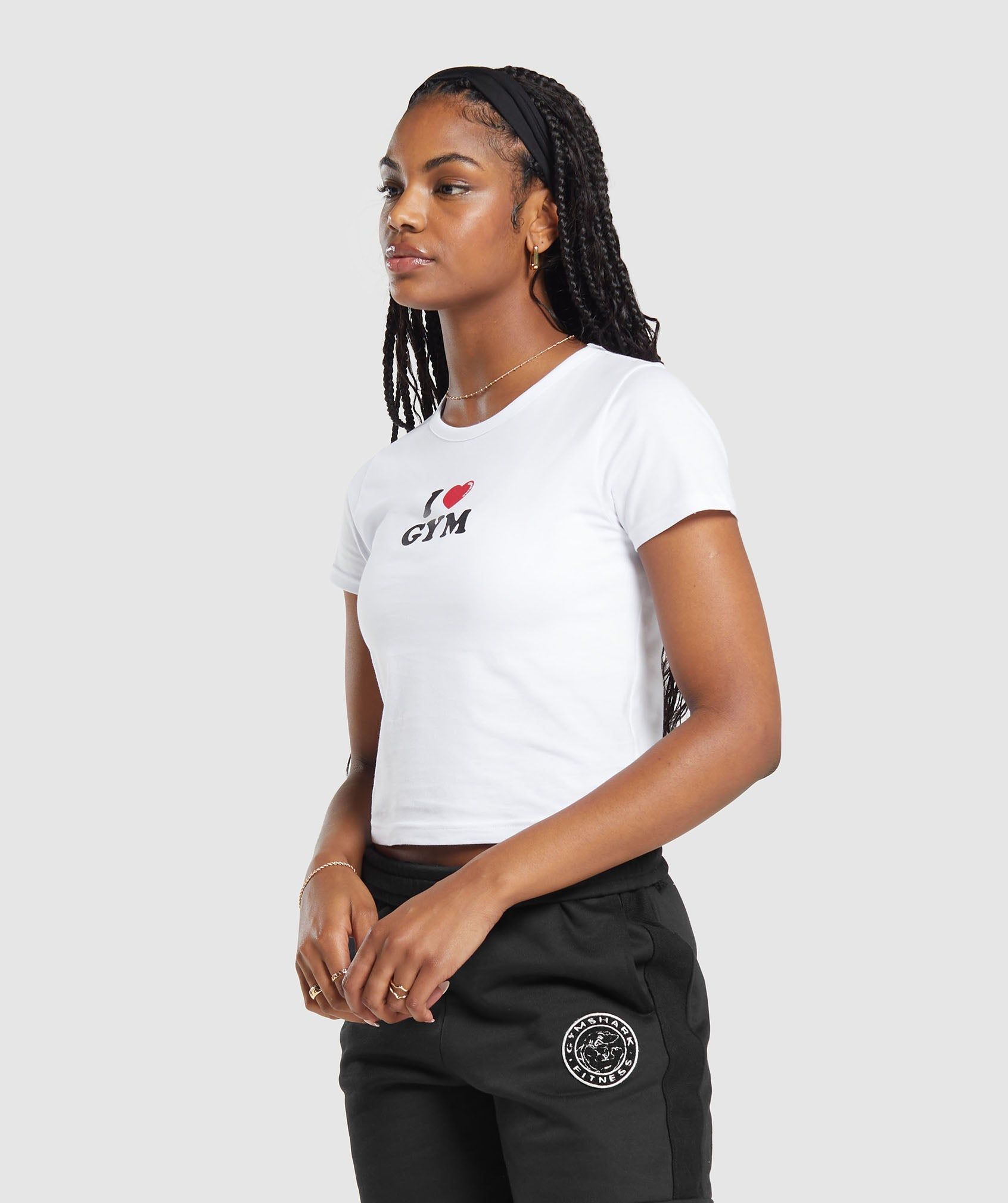 Gymshark I Heart Gym Baby T-Shirt - White sold by Gymshark product image thumbnail 3