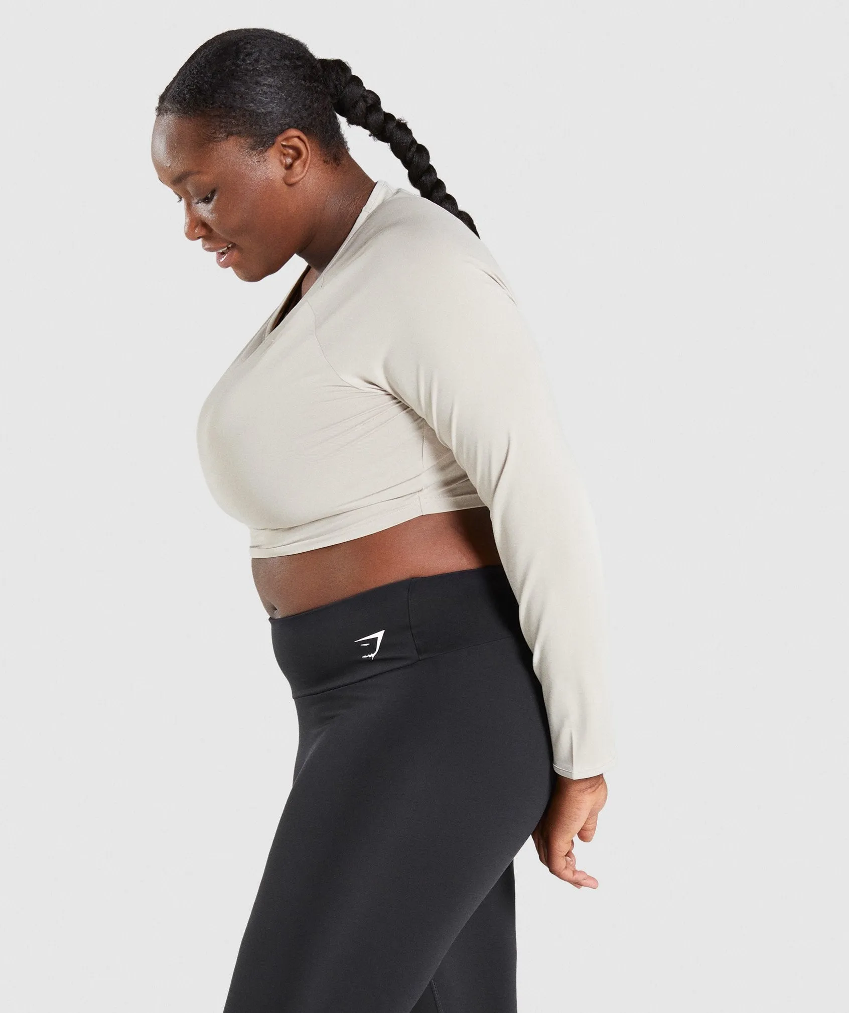 Gymshark Training Long Sleeve Crop Top - Grey sold by Gymshark product image thumbnail 3